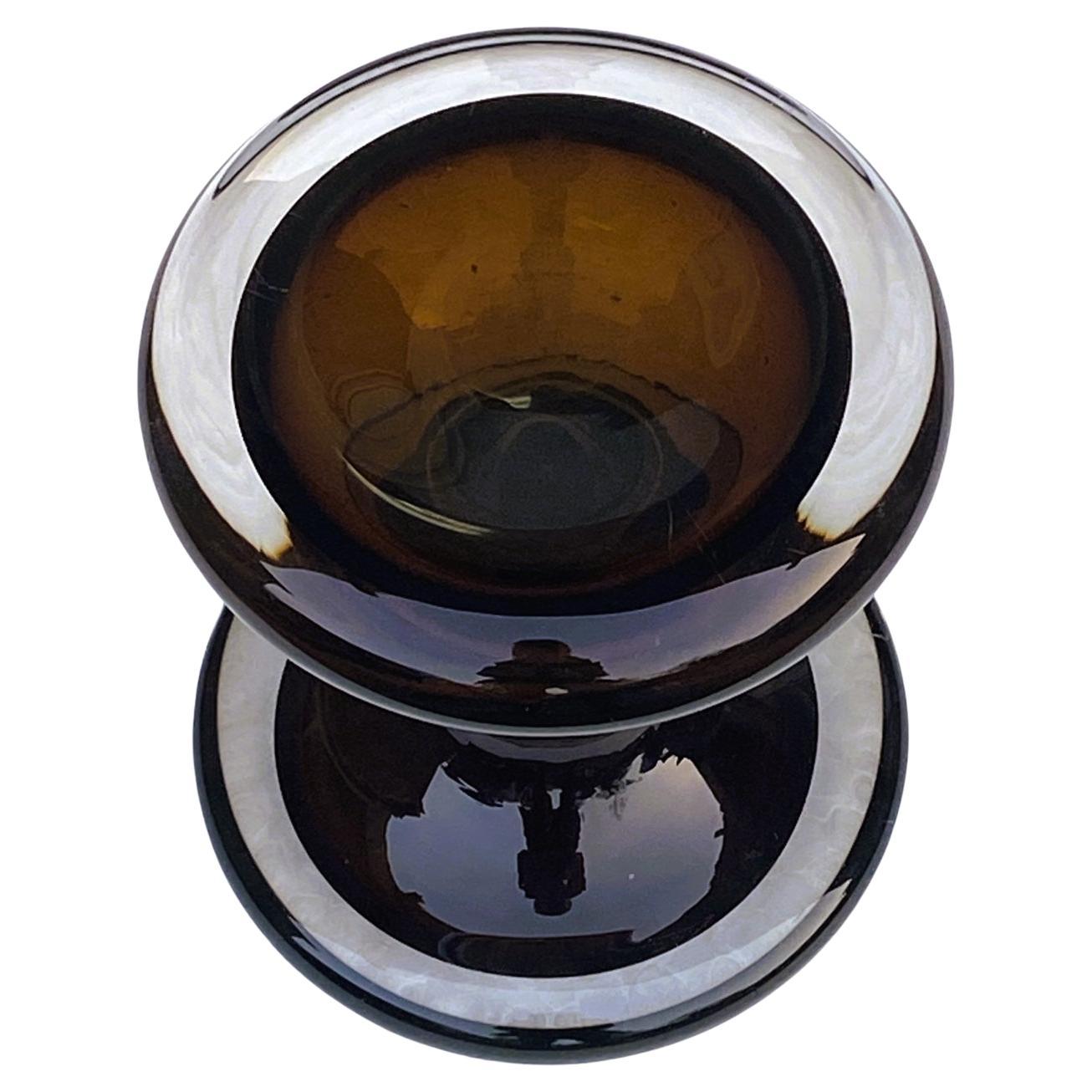 Petites poignées de porte doubles verre de Murano et chrome