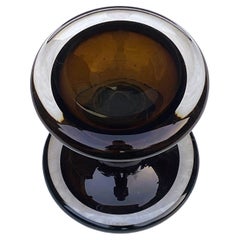 Petites poignées de porte doubles verre de Murano et chrome