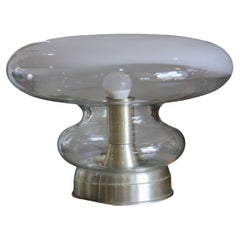 Murano Glass and Chrome Table Lamp by Roberto Pamio