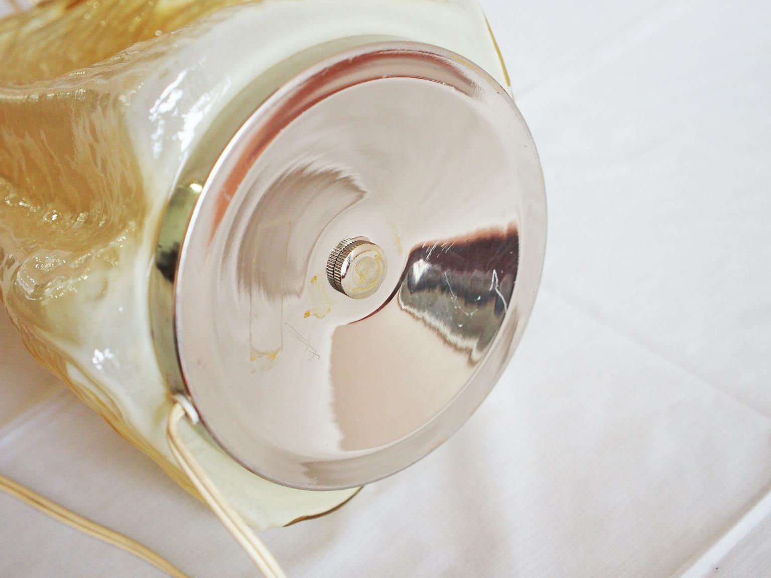 Lampe de bureau en verre de Murano et métal chromé de Carlo Nason pour Mazzega en vente 5
