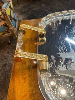 Murano Glass and Gilt Brass Tray