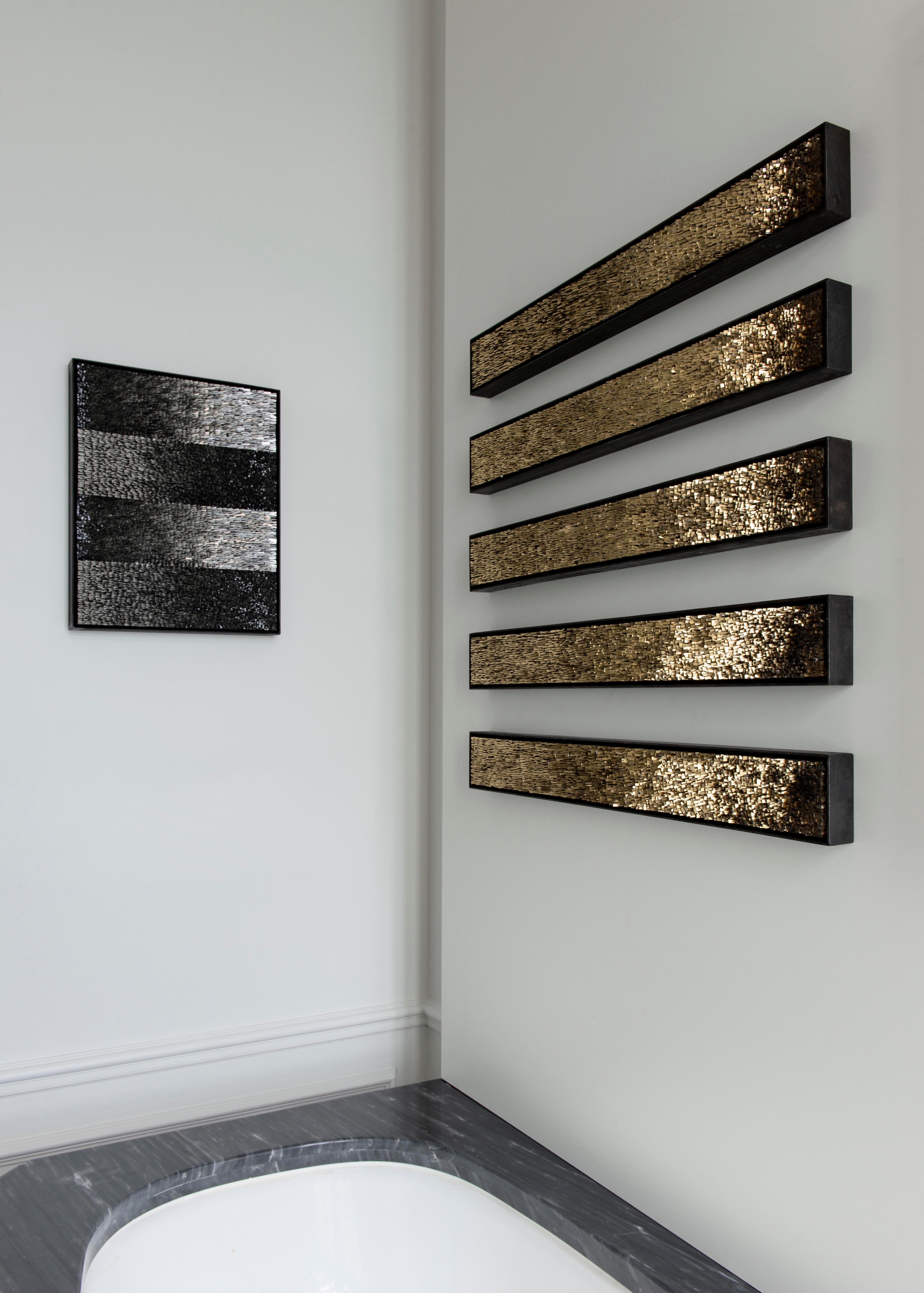 Murano Glass and Gold Leaf Mosaic, Movement Series by Artist Collective CaCO3 In New Condition For Sale In London, GB
