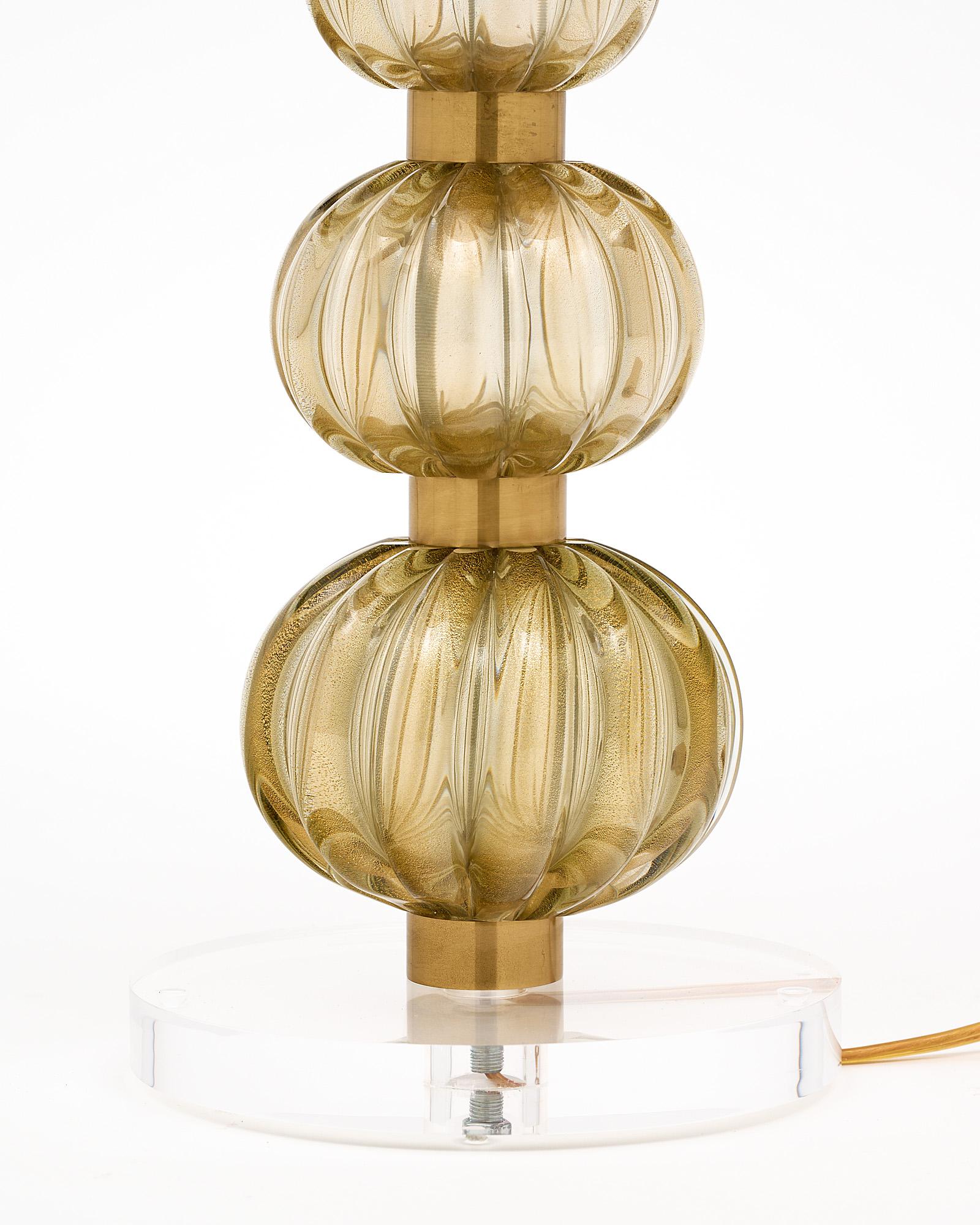Murano Glass and Lucite Lamps For Sale 1