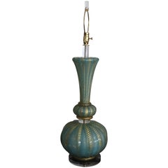 Lampe de bureau en verre de Murano et lucite attribuée à Barovier & Toso