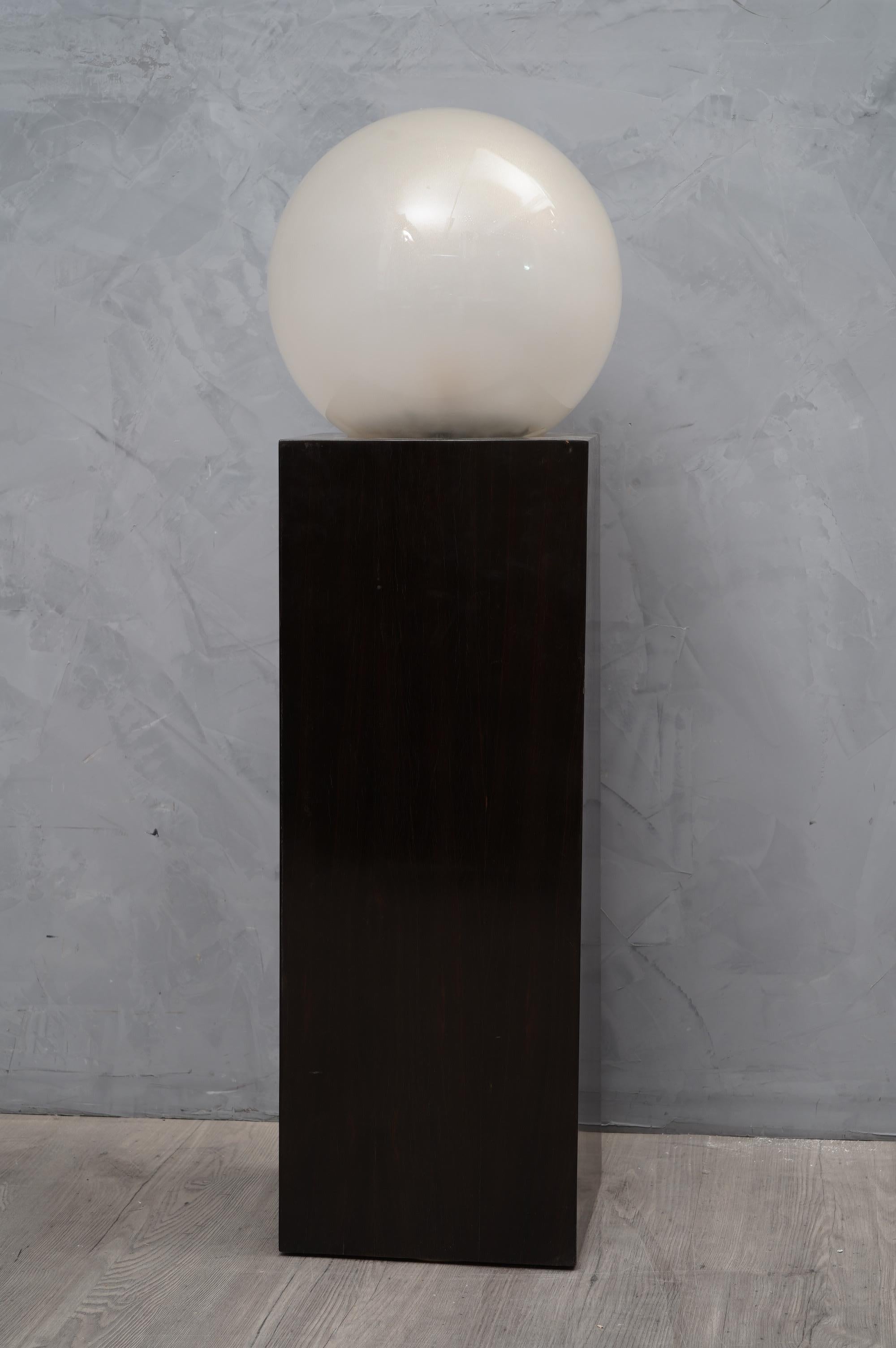 Murano Glass and Macassar Wood Mid-Century Floor Lamp, 1970 In Good Condition In Rome, IT