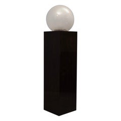 Stehlampe aus Muranoglas und Makassarholz aus der Mitte des Jahrhunderts:: 1970