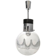 Pendentif en verre de Murano et métal verni de Toni Zuccheri pour Venini, Italie