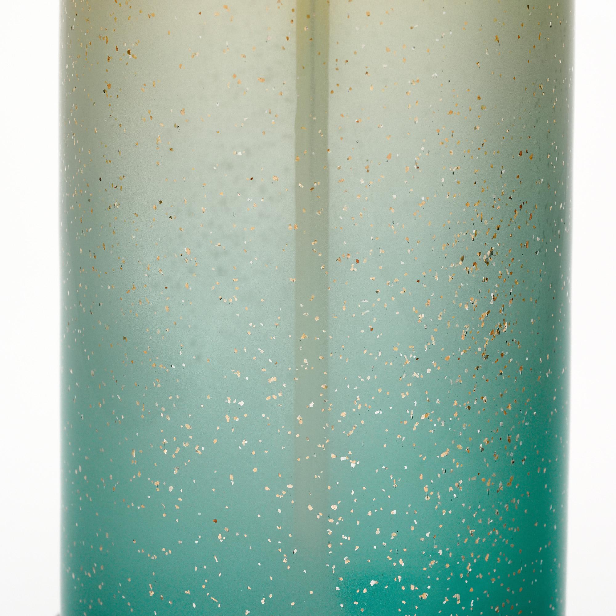 Modern Murano Glass Aqua Blue and Gold Table Lamps For Sale