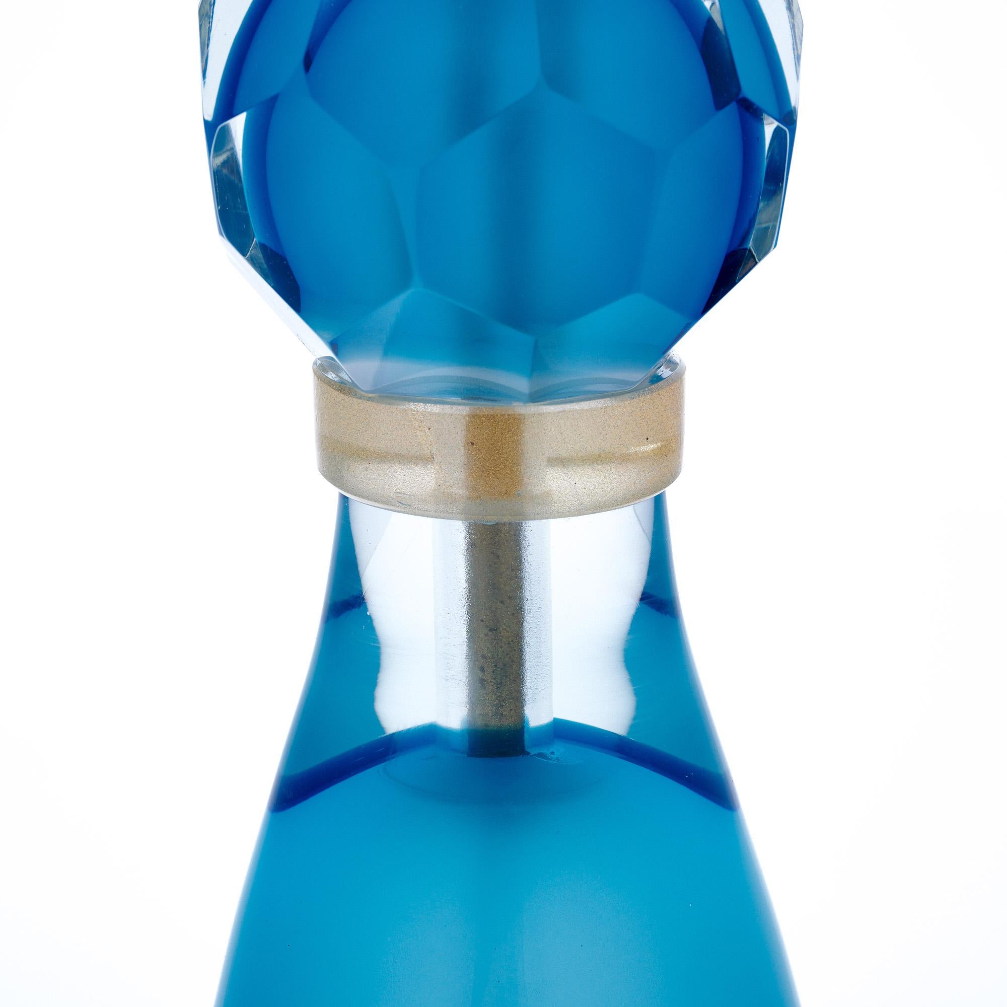 Murano Glass Aqua Blue Lamps For Sale 2
