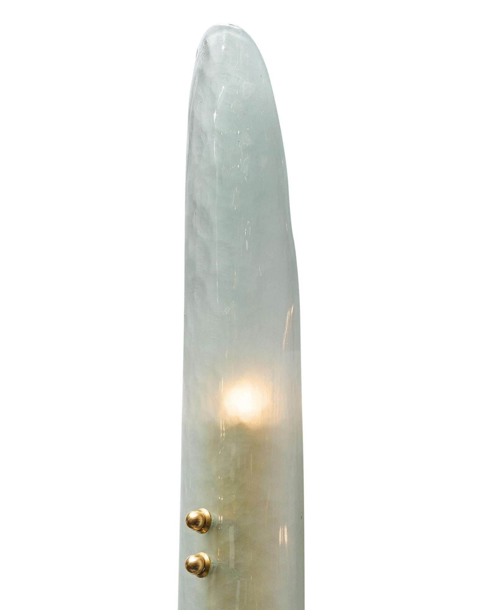 Apliques de un solo panel de cristal de Murano Aqua Siglo XXI y contemporáneo en venta