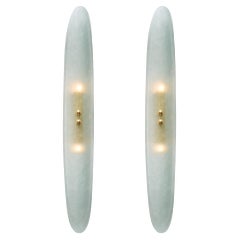 Murano Glass Aqua Single Panel Sconces