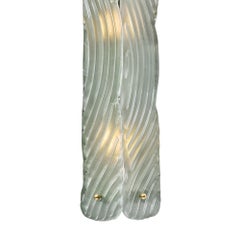 Murano Glass Aqua Textured Sconces