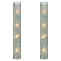 Murano Glass Aqua Textured Sconces