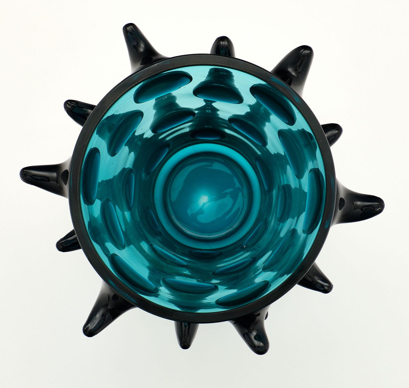 Murano Glass Aqua Vases by Costantini 5