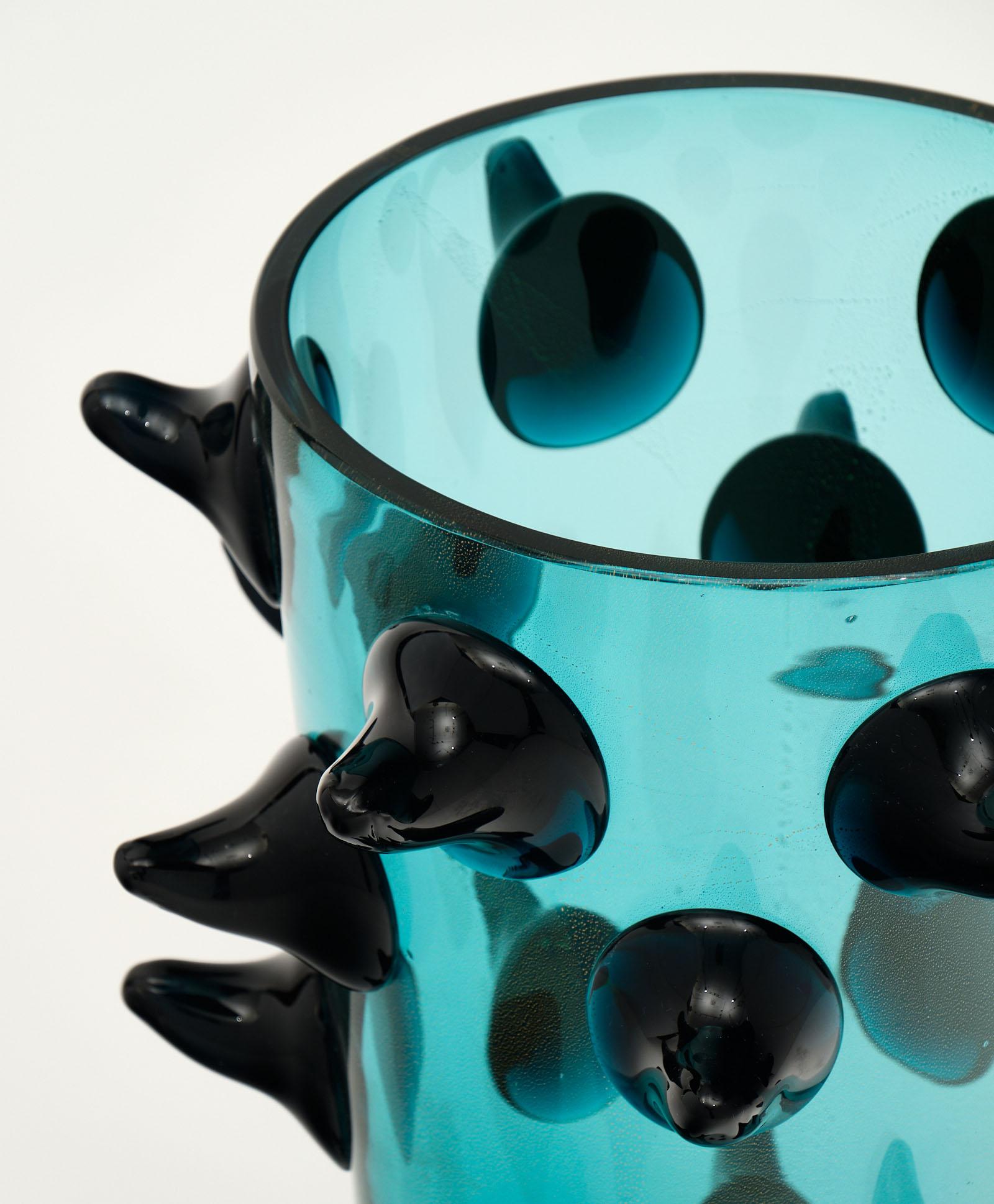 Murano Glass Aqua Vases by Costantini 2