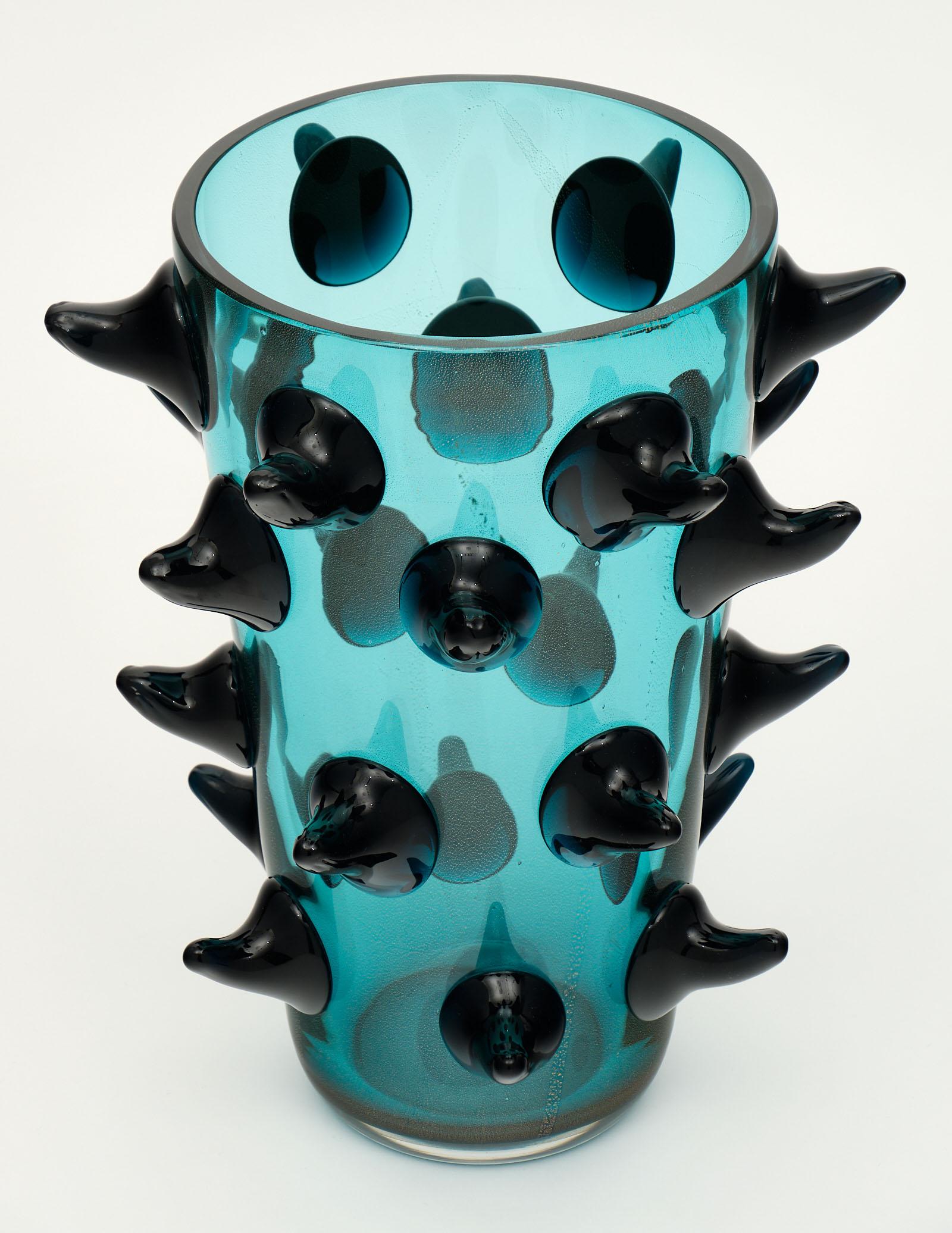 Murano Glass Aqua Vases by Costantini 3
