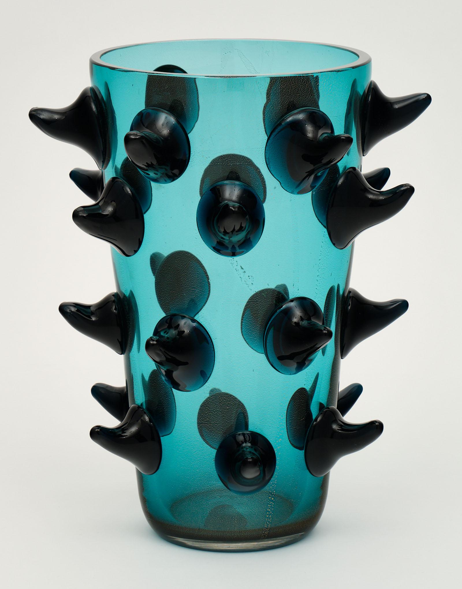 Murano Glass Aqua Vases by Costantini 4