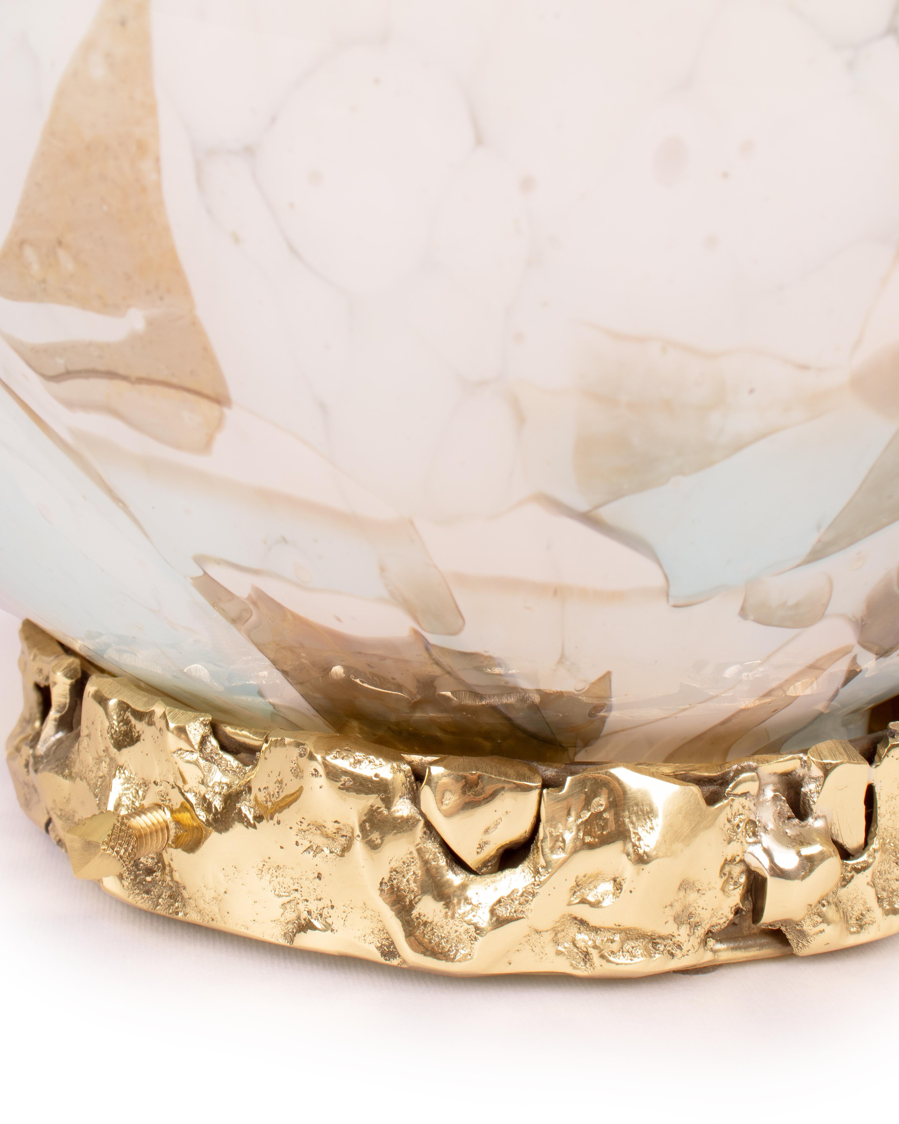 Lampe couronne aigue-marine en verre de Murano par Stories Of Italy Neuf - En vente à Milano, IT