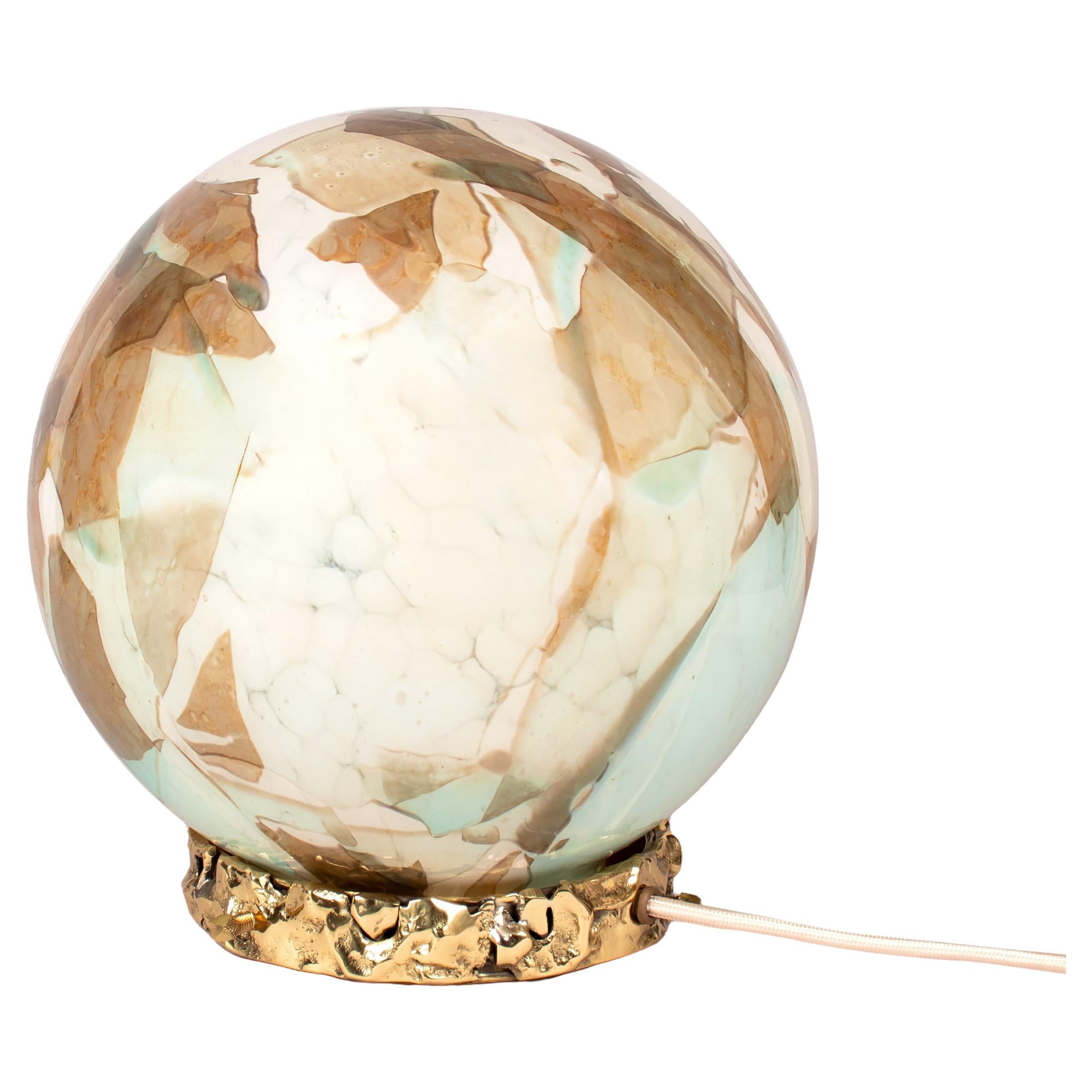 Lampe couronne aigue-marine en verre de Murano par Stories Of Italy en vente
