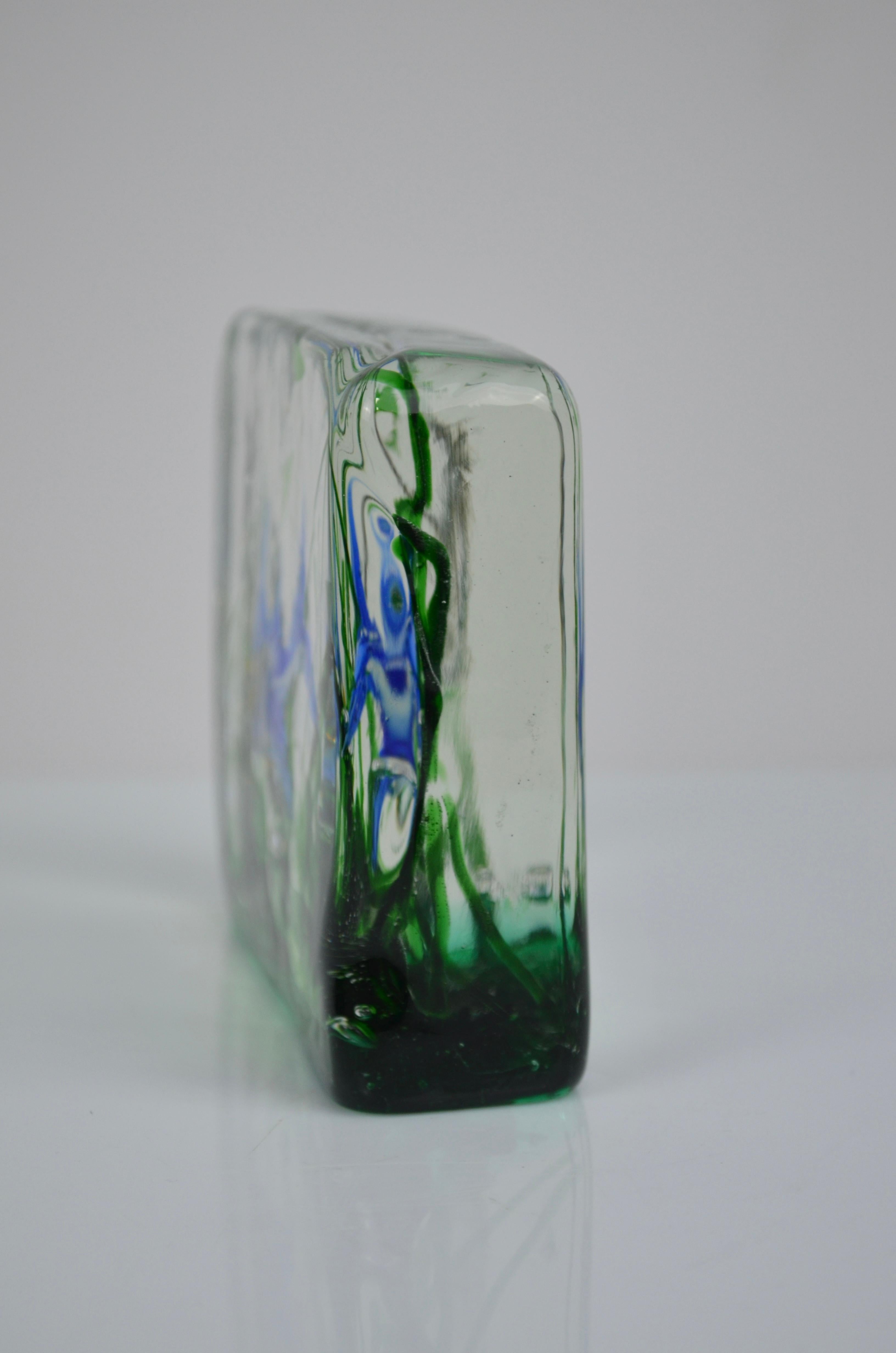 Aquariumblock aus Murano-Glas von Alfredo Barbini für Cenedese, 1950er Jahre (Muranoglas) im Angebot