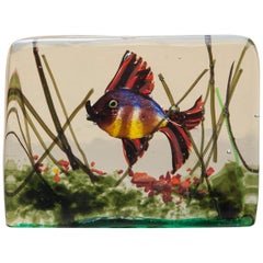 Murano Glass Aquarium by Alfredo Barbini for Cenedese, 1960s