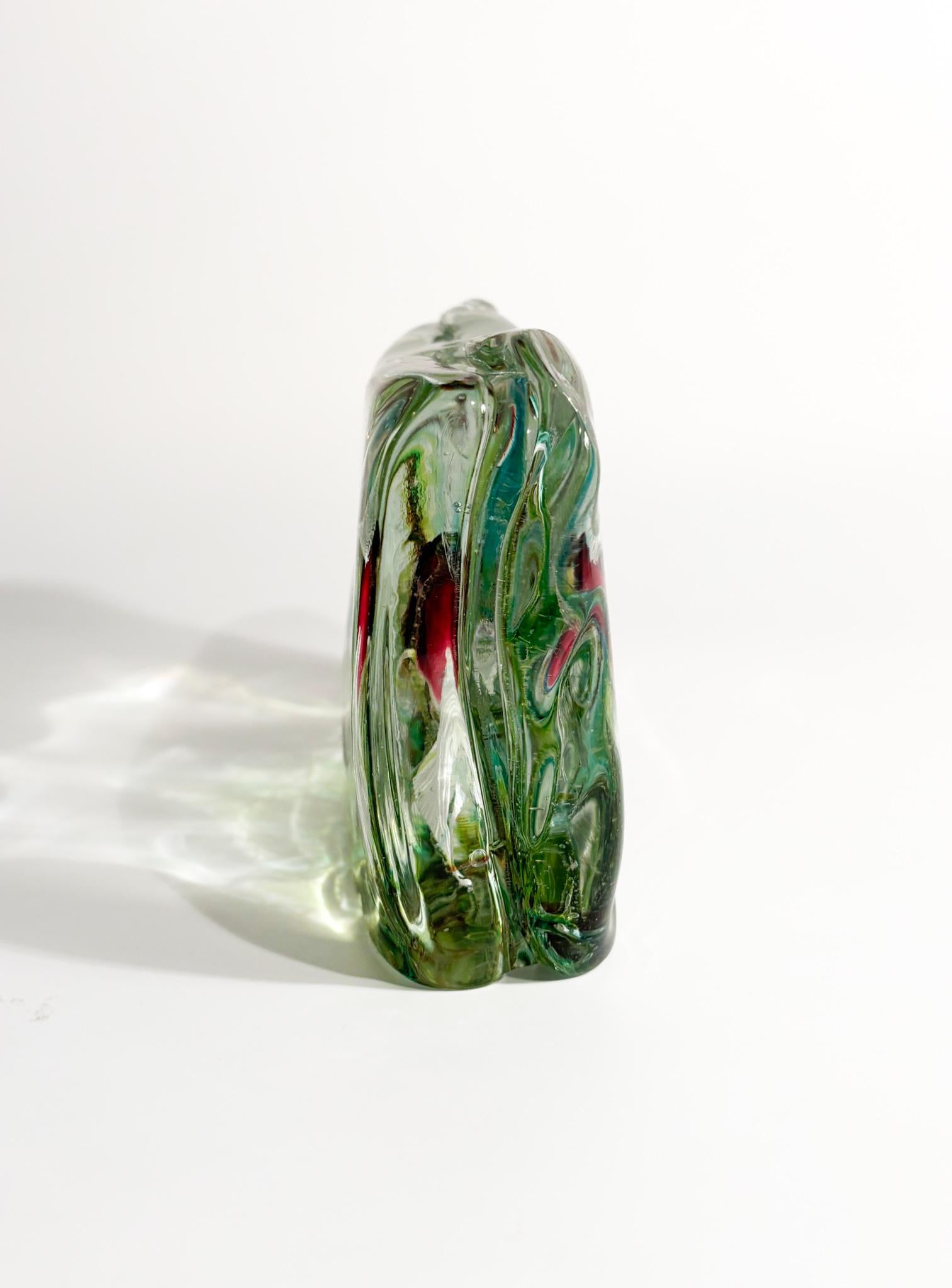 Acuario de cristal de Murano de Cenedese con figuras marinas de los años 50 Cristal de Murano en venta