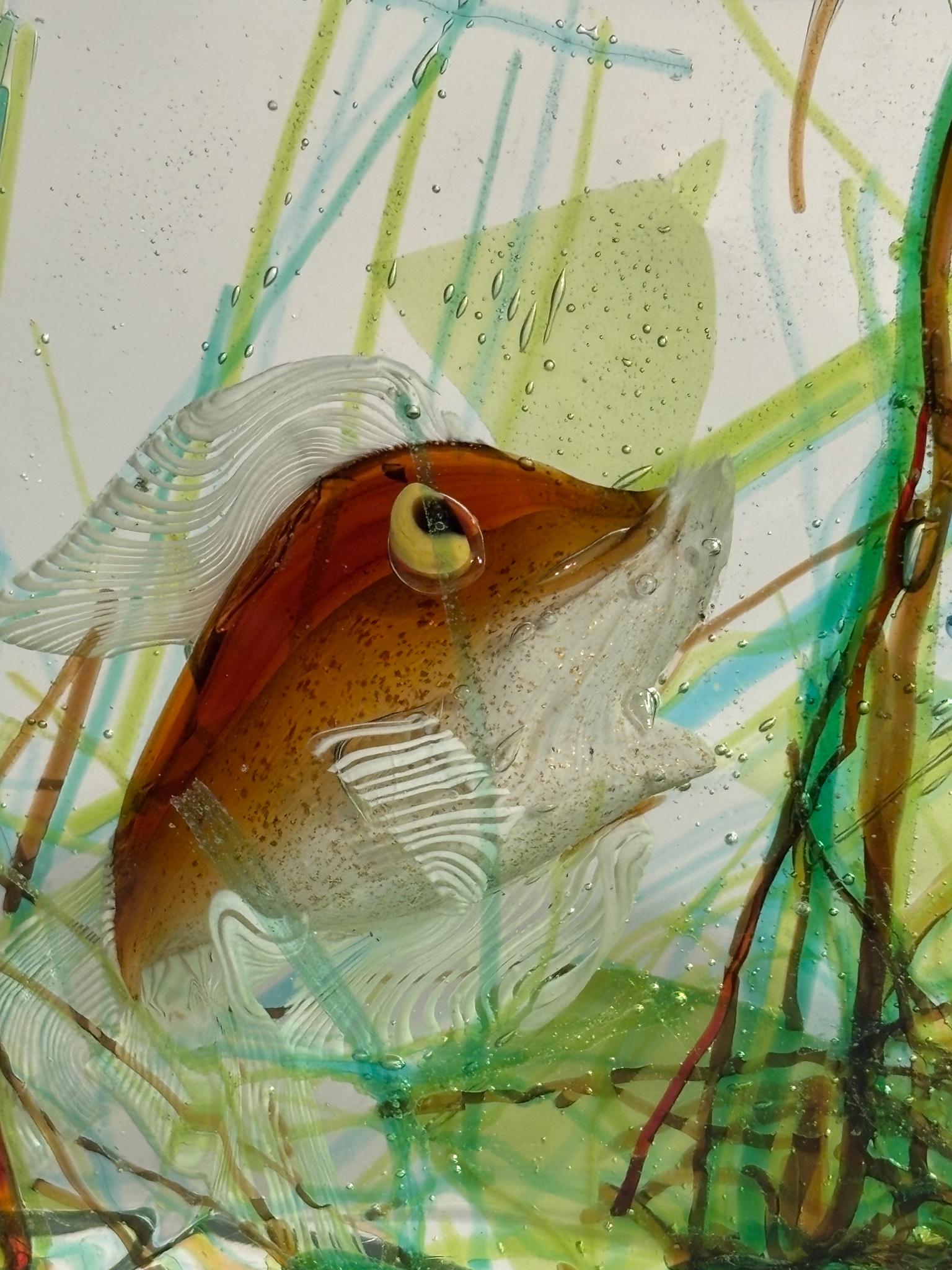 Acuario de cristal de Murano de Cenedese con figuras marinas de los años 50 en venta 2