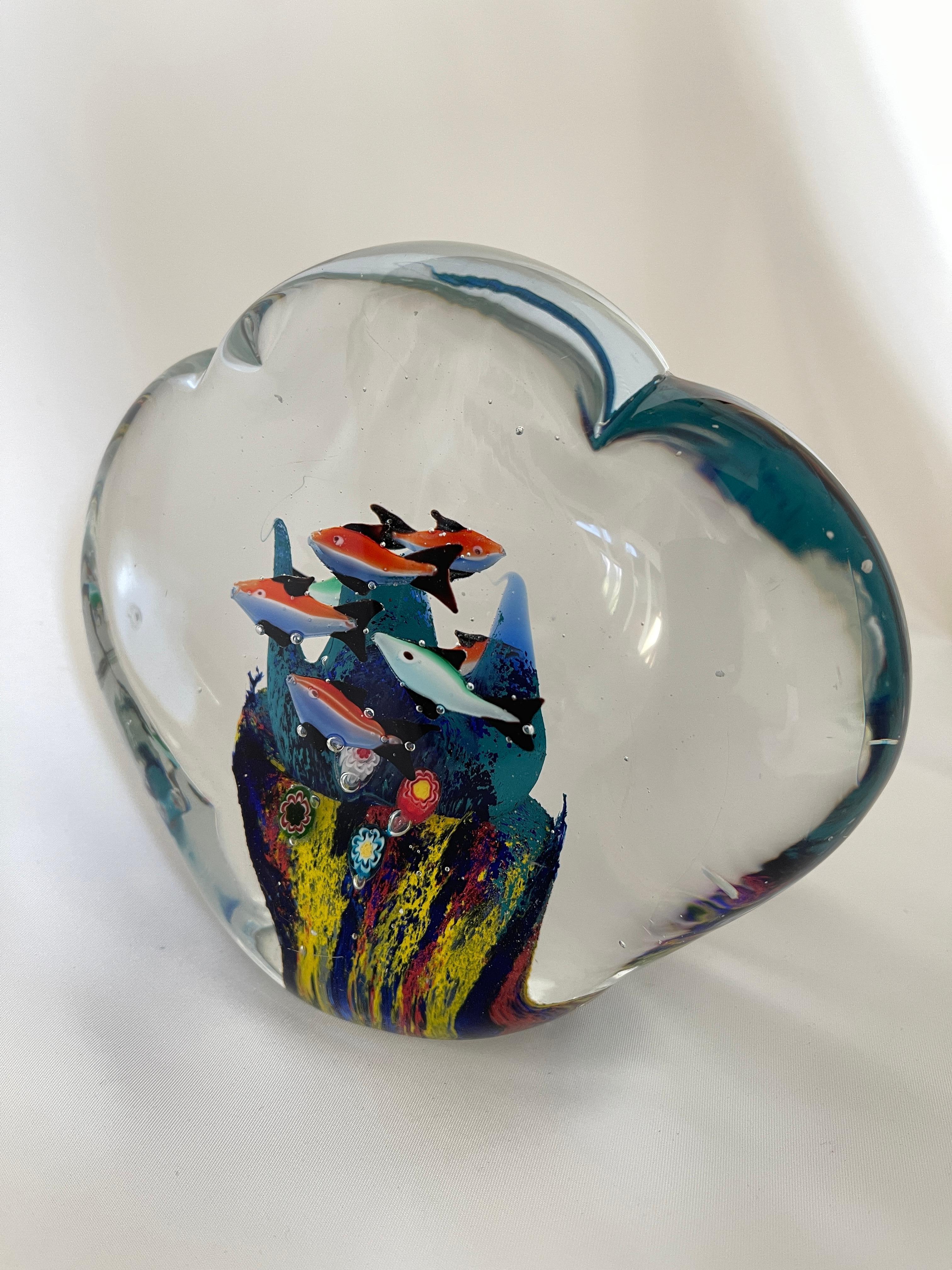 Mid Century Murano Glass Fish Aquarium Sculpture 3