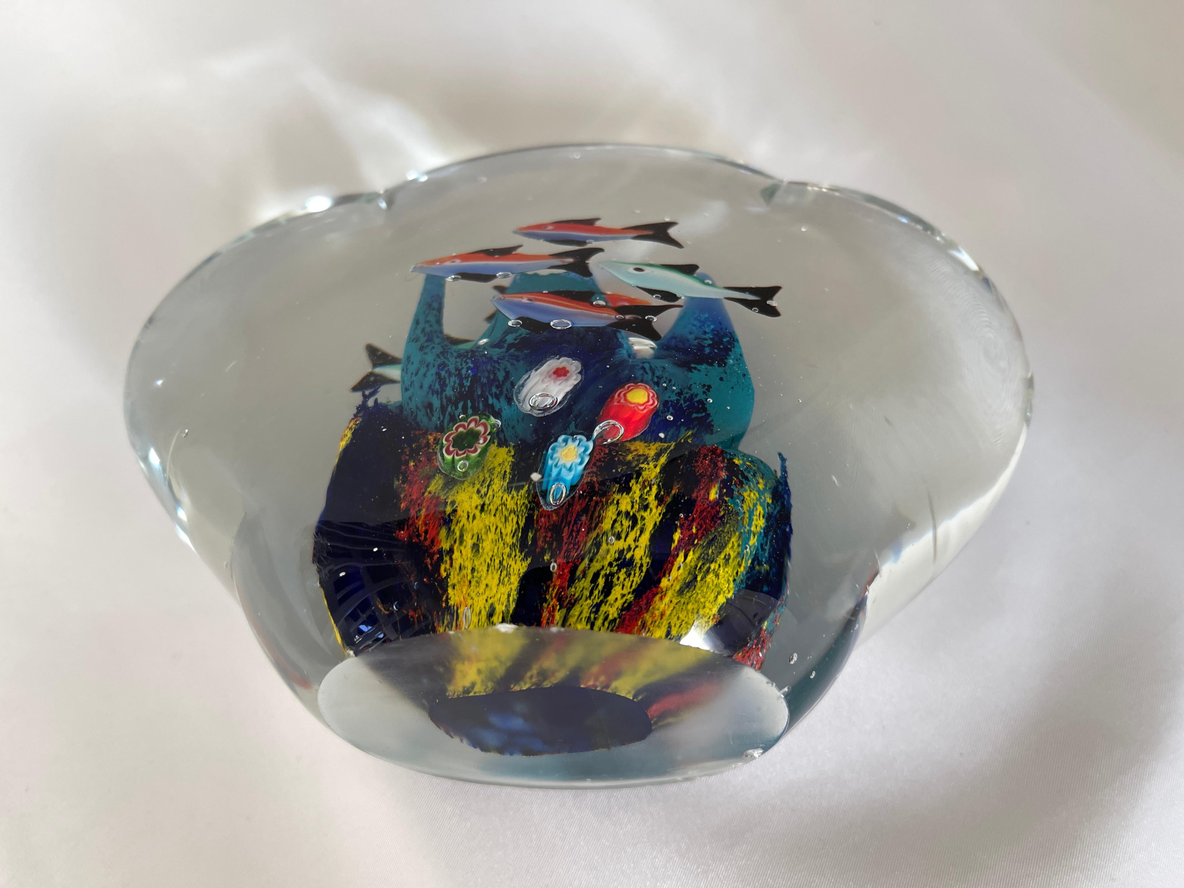 Mid Century Murano Glass Fish Aquarium Sculpture 2