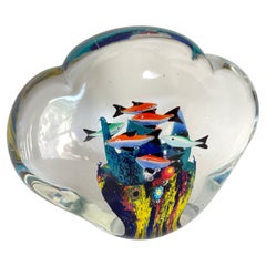 Mid Century Murano Glass Fish Aquarium Sculpture