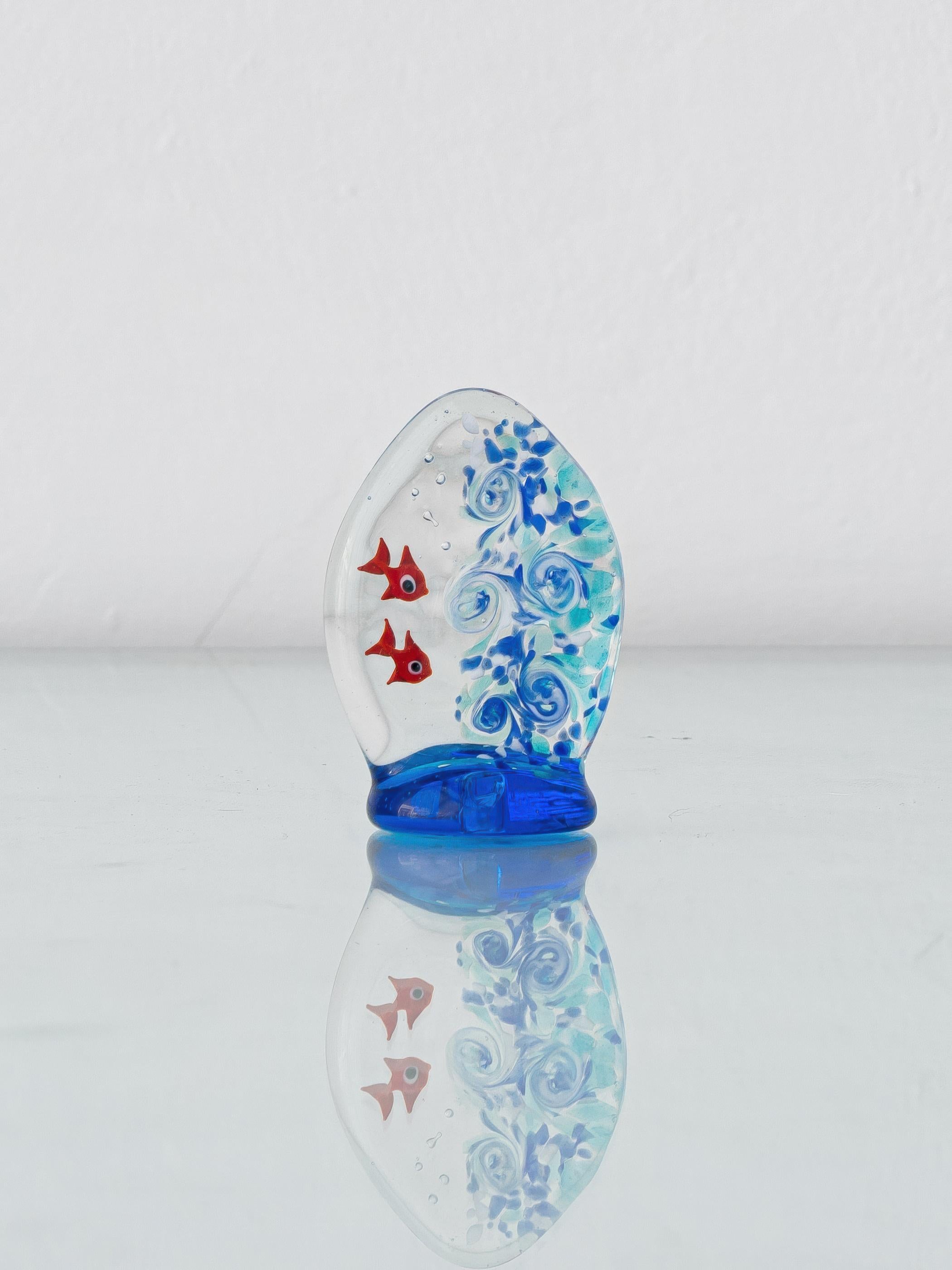 Other Murano Glass Aquarium Paperweight by Tagliapietra For Sale