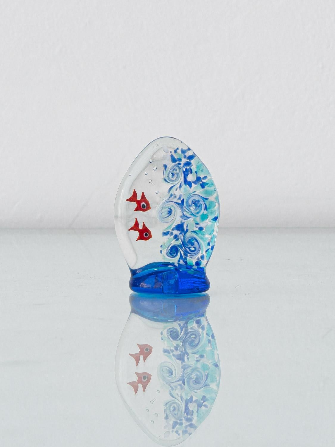 Murano Glass Aquarium Paperweight by Tagliapietra In Excellent Condition For Sale In AMSTERDAM, NL