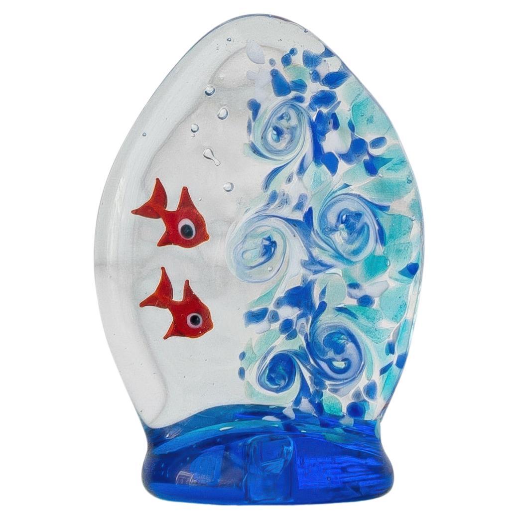 Murano Glass Aquarium Paperweight by Tagliapietra