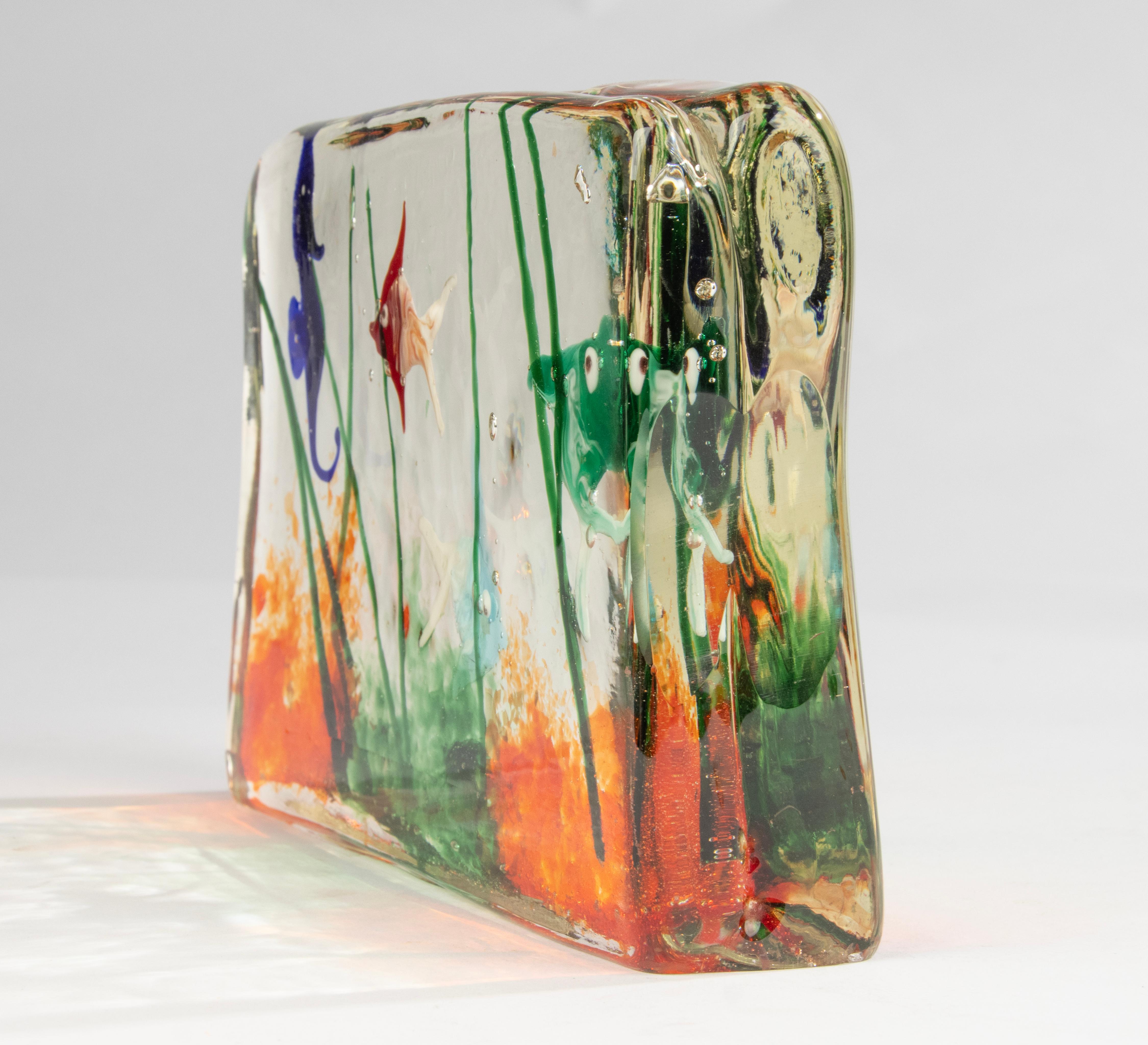 Sculpture d'aquarium en verre de Murano - Italie - Circa 1960s en vente 2