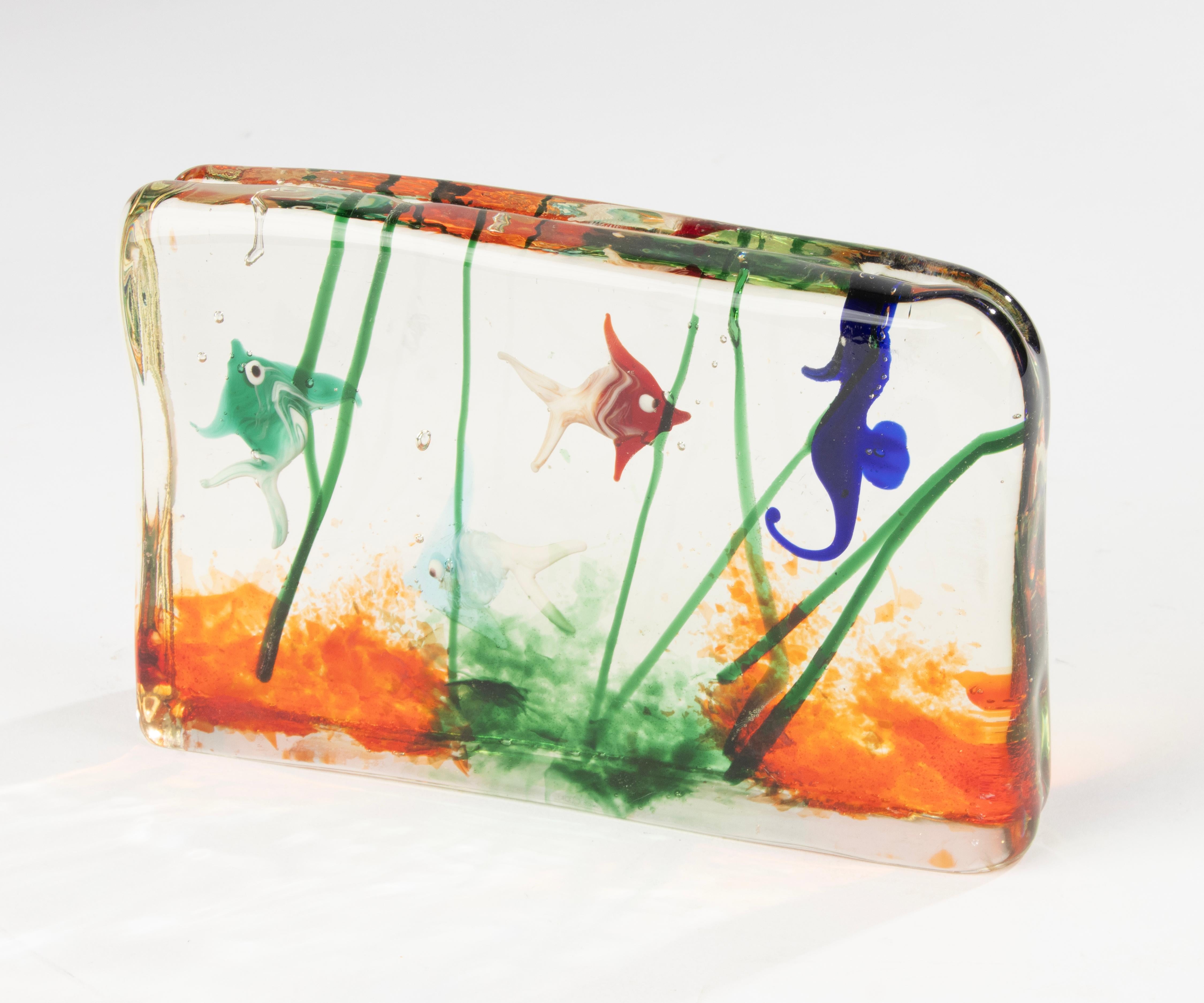 Sculpture d'aquarium en verre de Murano - Italie - Circa 1960s en vente 6