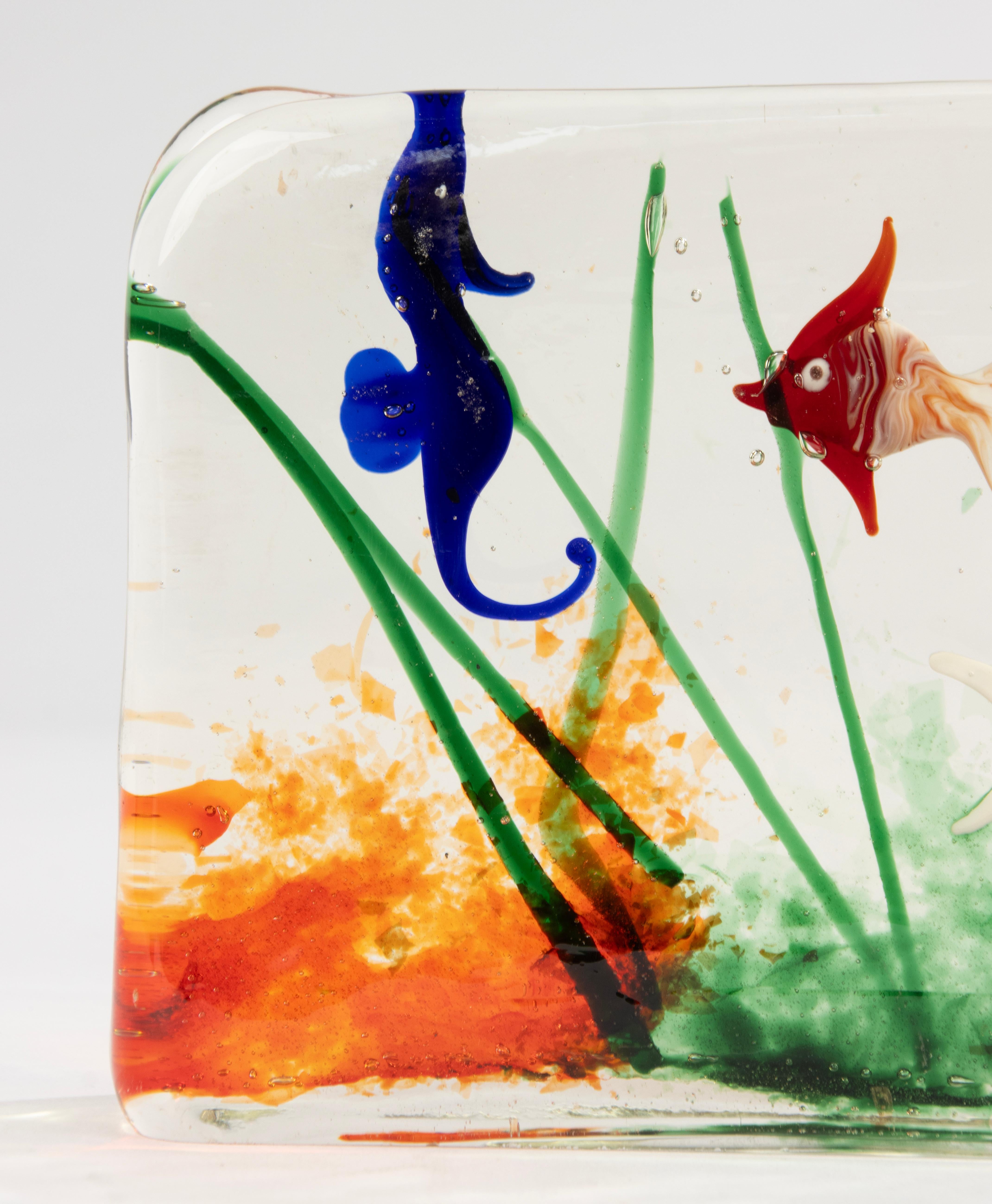 Mid-Century Modern Sculpture d'aquarium en verre de Murano - Italie - Circa 1960s en vente