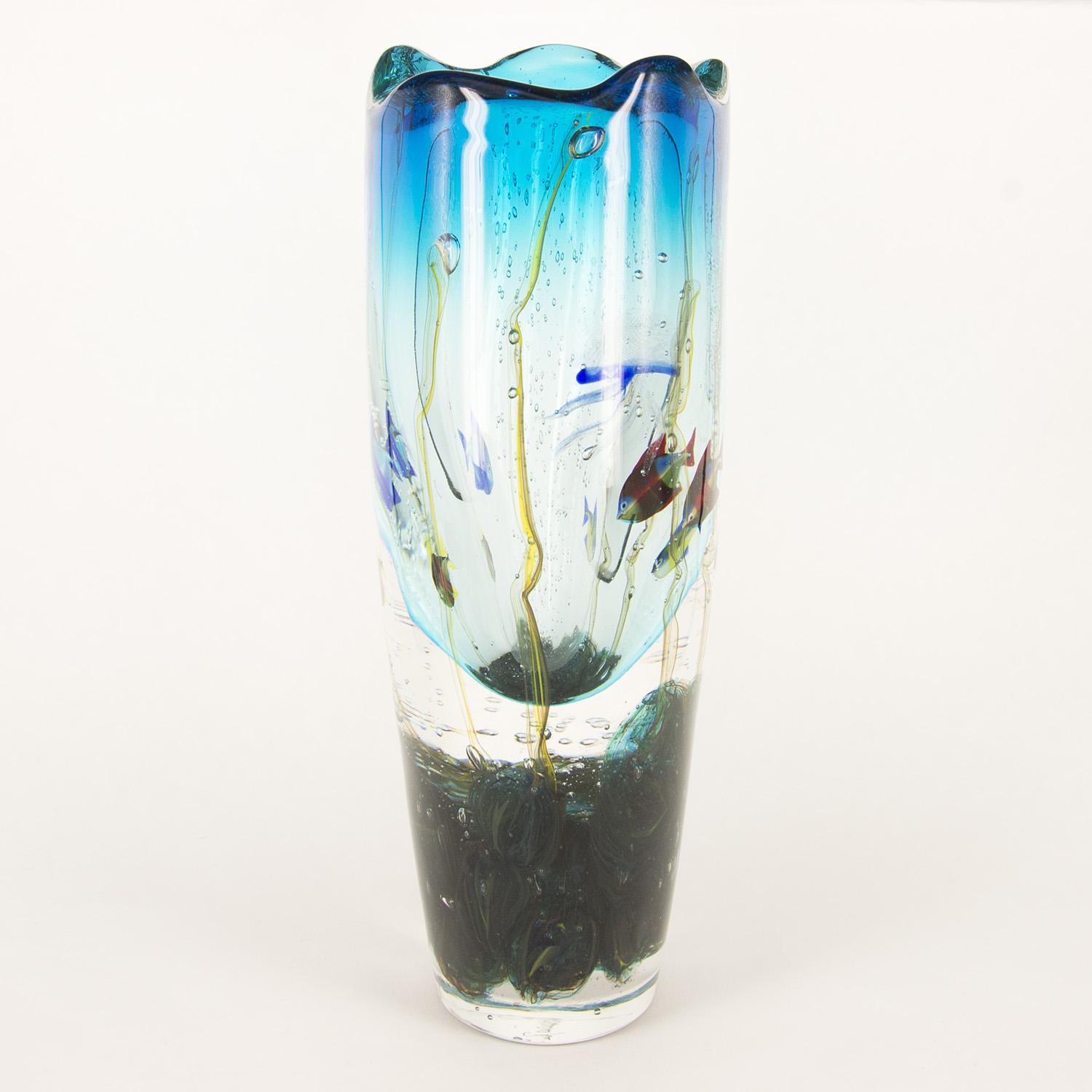 murano aquarium vase
