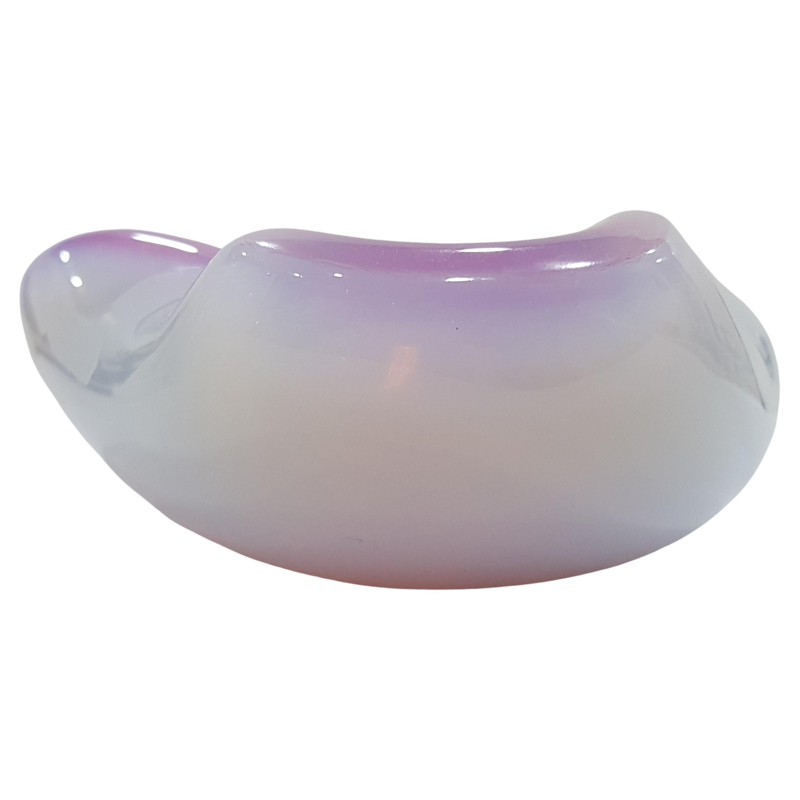 Murano Glas Archimede Seguso (oder Cenedese?) Opaline Vintage Schale/Aschenbecher. im Angebot