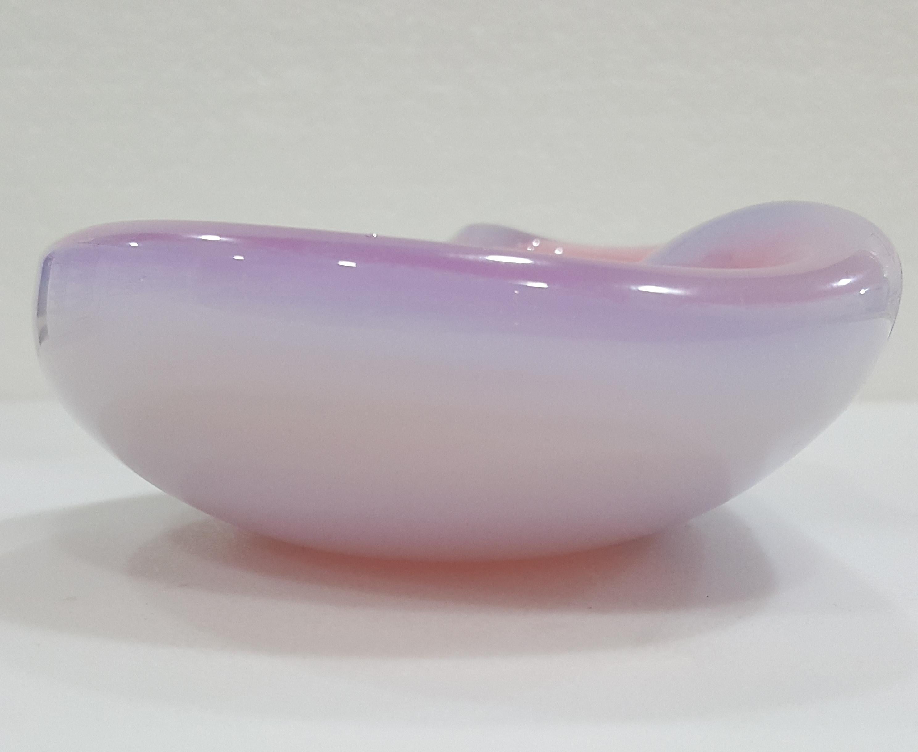 Other Murano Glass Archimedes Seguso (or Cenedese?) Opaline Vintage Bowl/Ashtray. For Sale