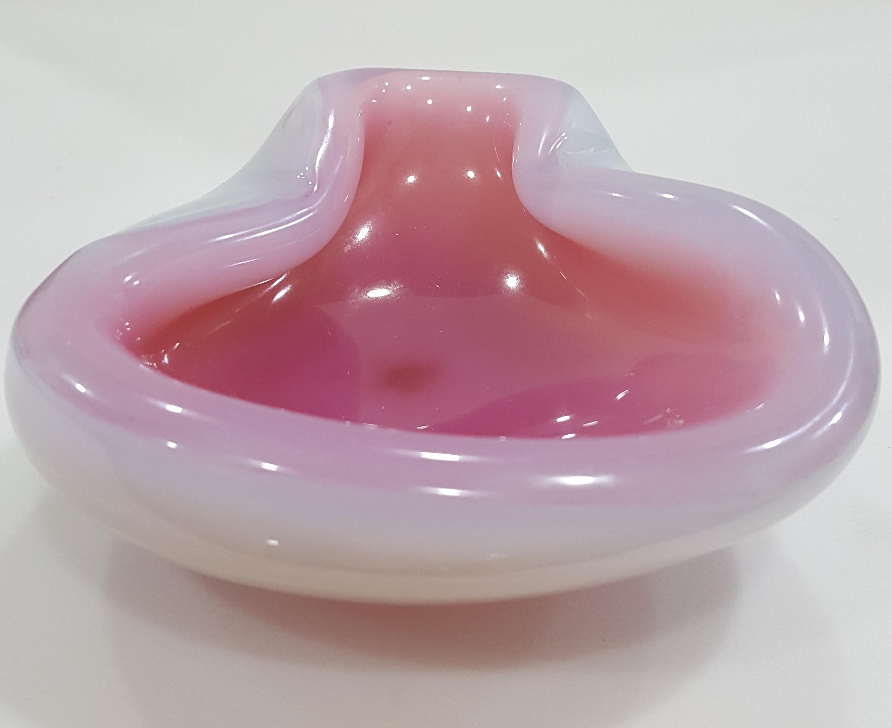 20th Century Murano Glass Archimedes Seguso (or Cenedese?) Opaline Vintage Bowl/Ashtray. For Sale
