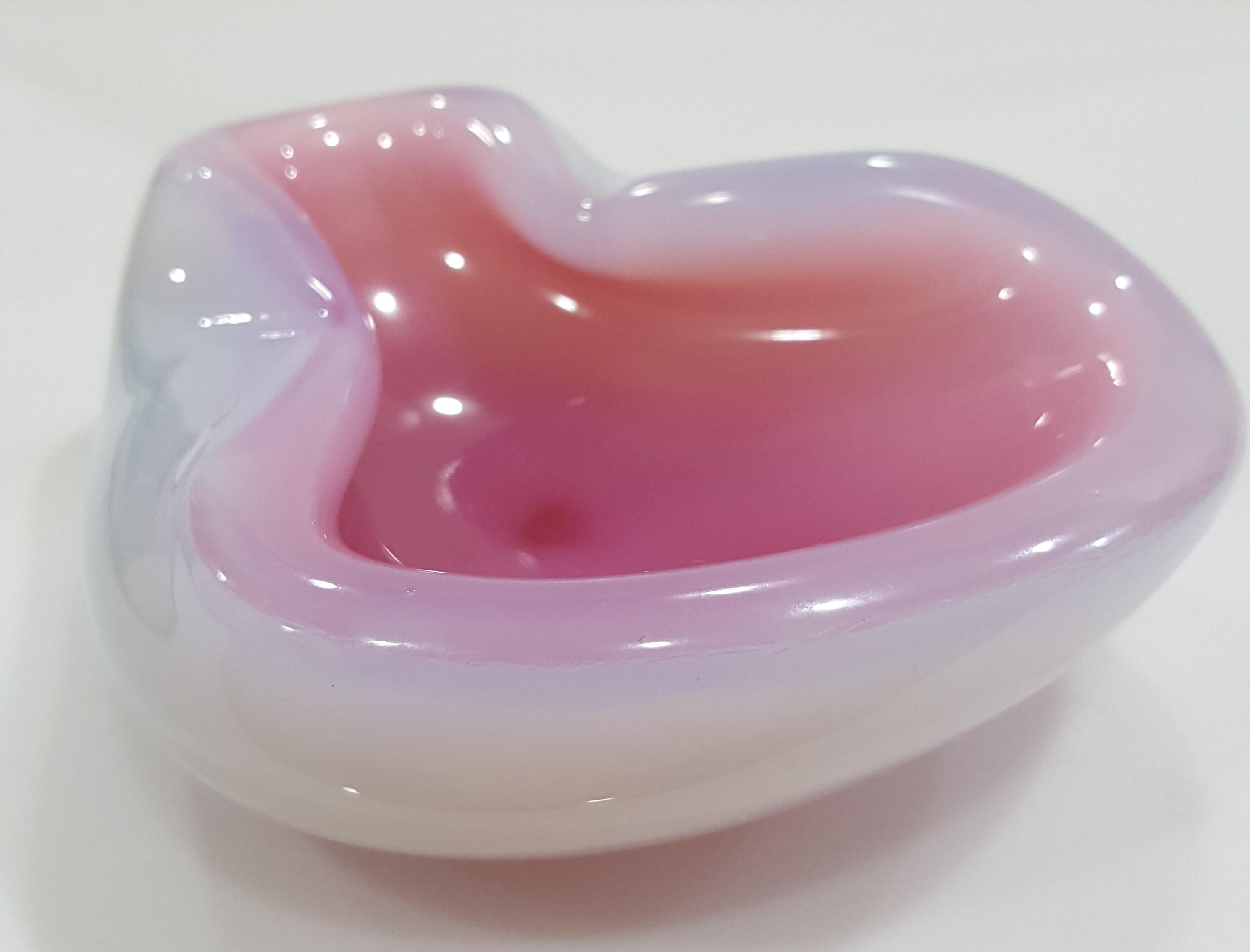 Murano Glass Archimedes Seguso (or Cenedese?) Opaline Vintage Bowl/Ashtray. For Sale 1