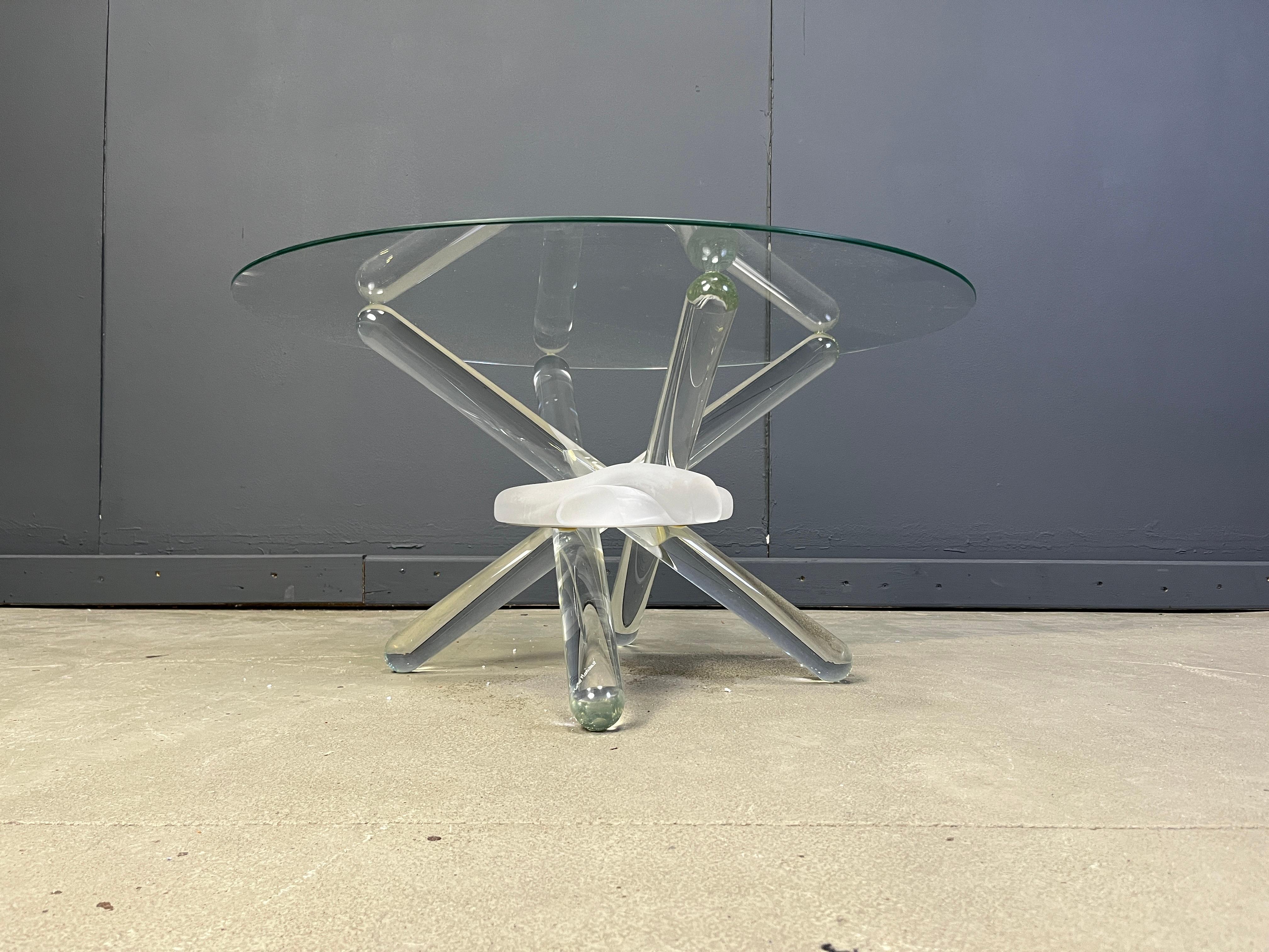 Table basse arlequin en verre de Murano par Maurice Barilone, années 1980 en vente 5