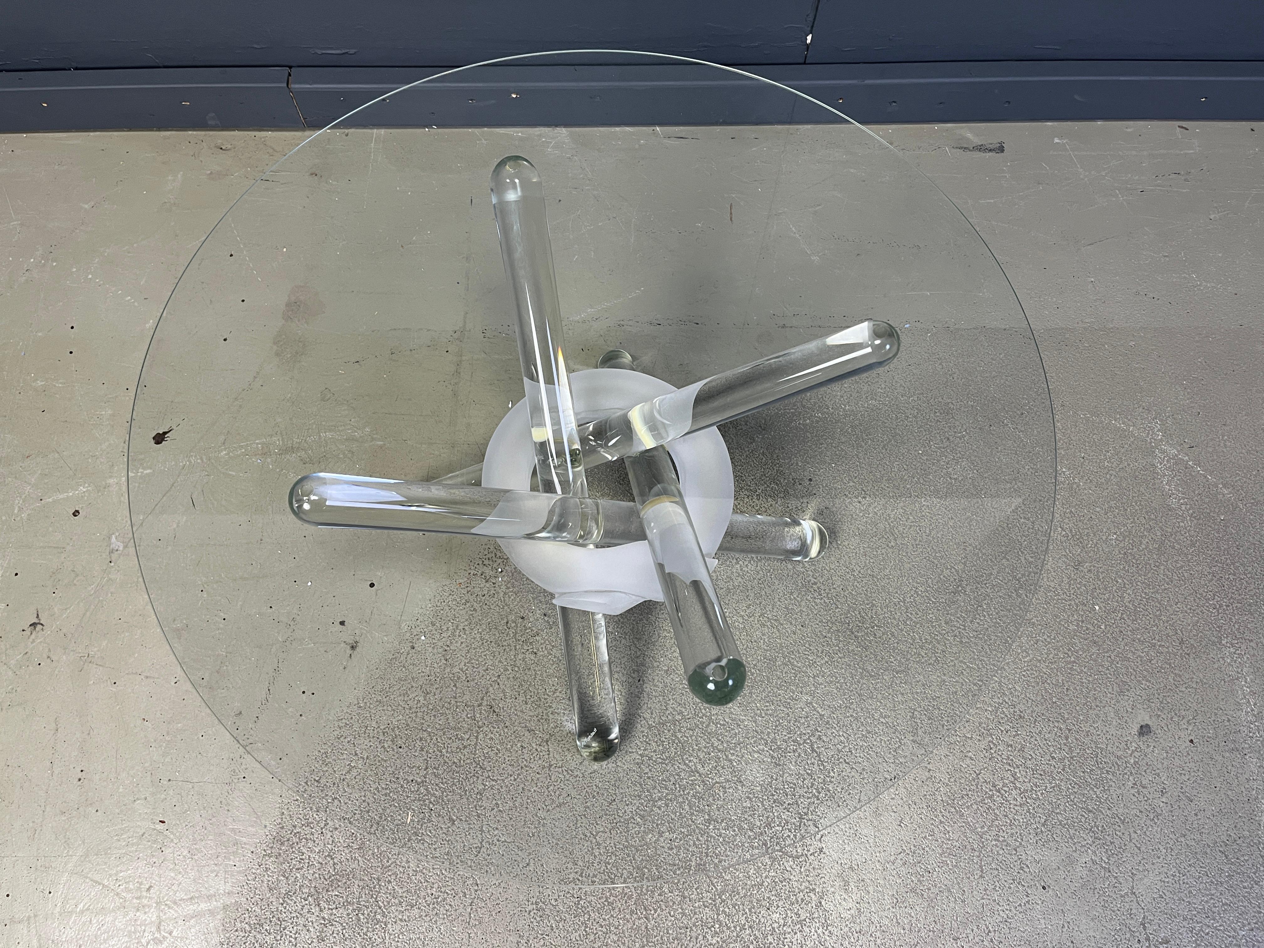 Fin du 20e siècle Table basse arlequin en verre de Murano par Maurice Barilone, années 1980 en vente