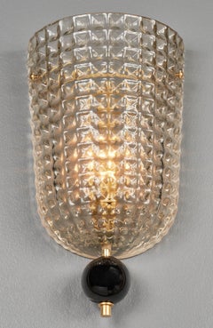 Murano Glass Art Deco Style Sconces