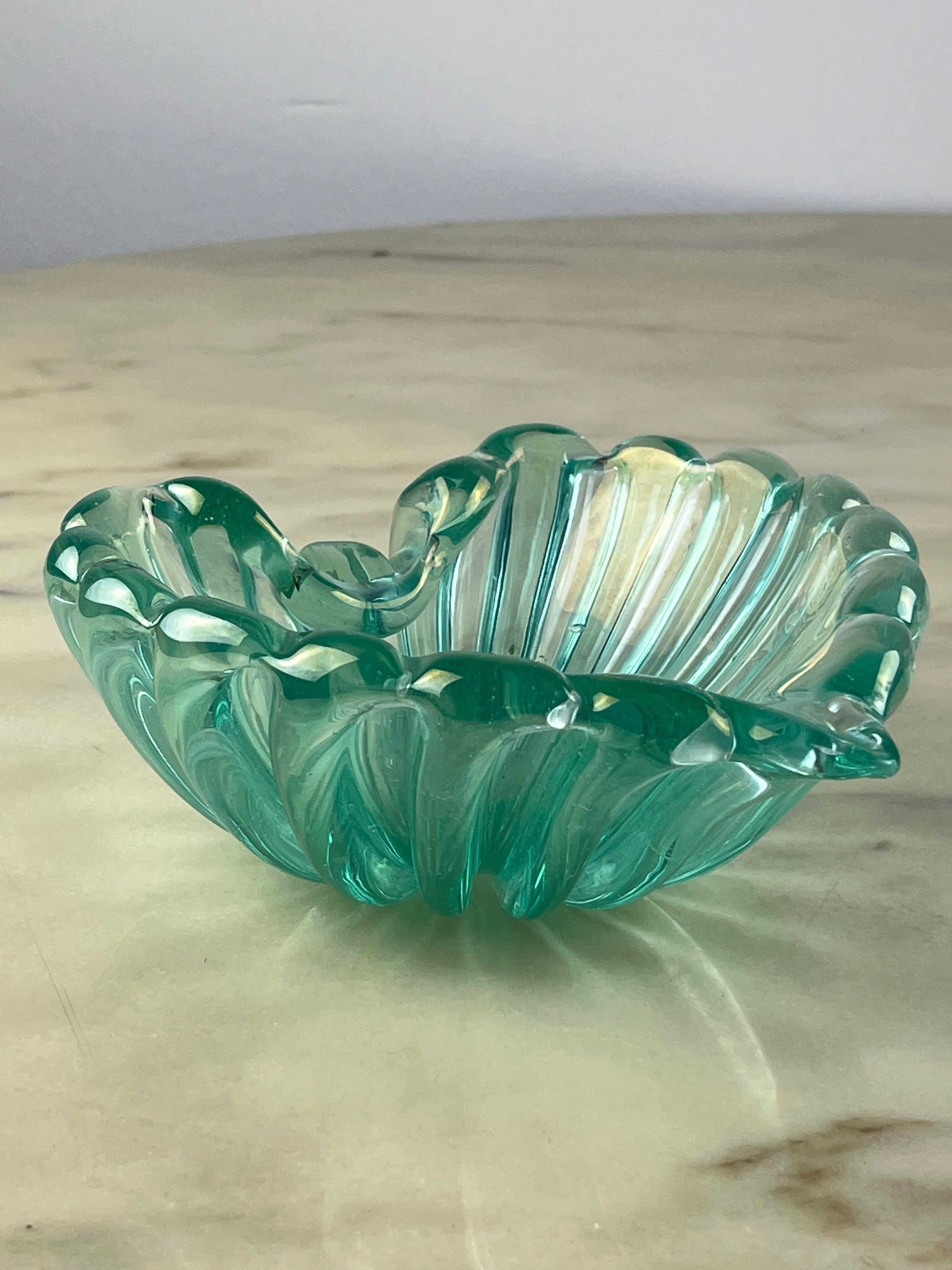 Murano Glass Ashtray, attributed to Barovier & Toso, Italy, 1950s For Sale 1