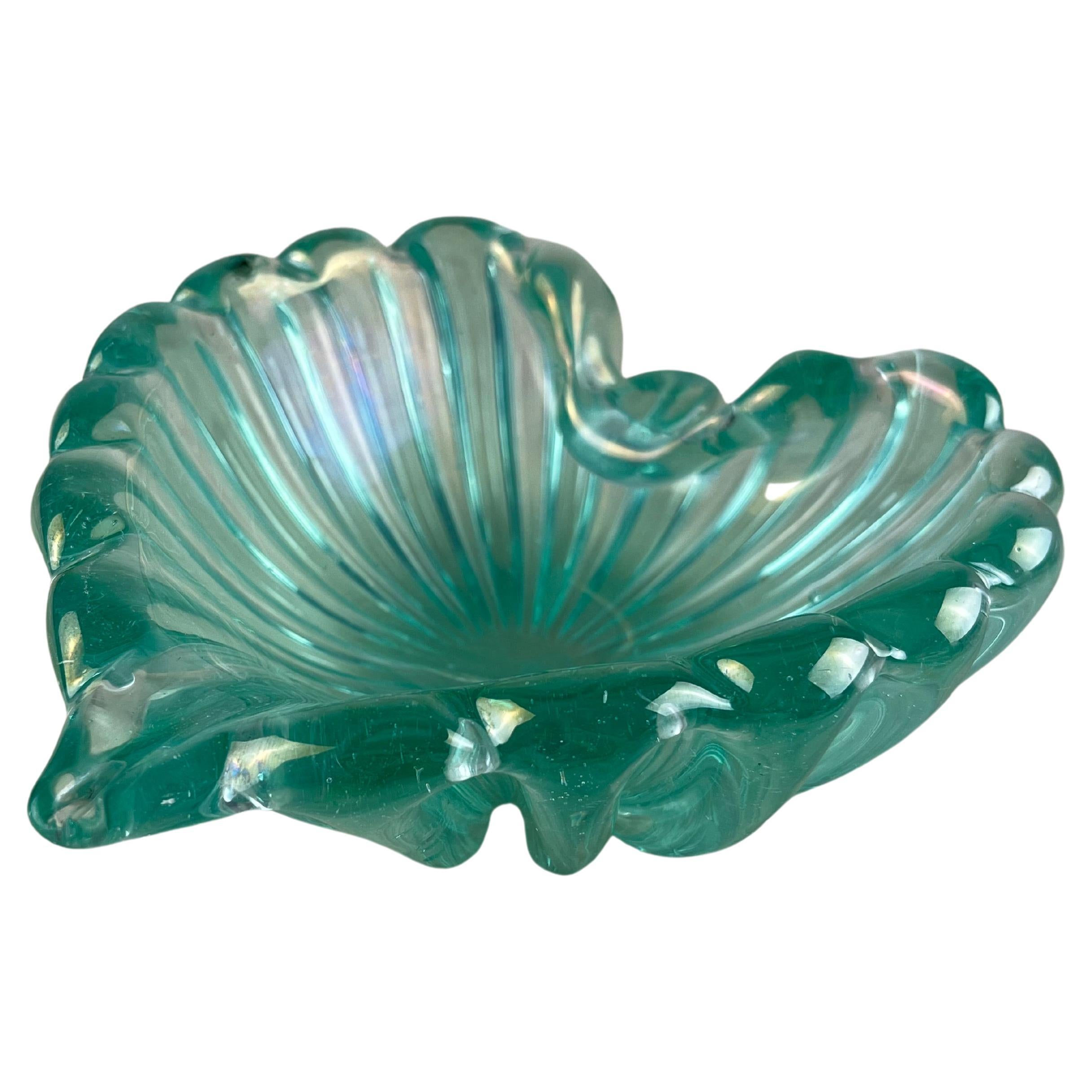 Murano Glass Ashtray, attributed to Barovier & Toso, Italy, 1950s For Sale