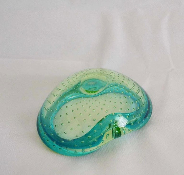 Murano Glass Ashtray Bicolor, Art For Sale at 1stDibs