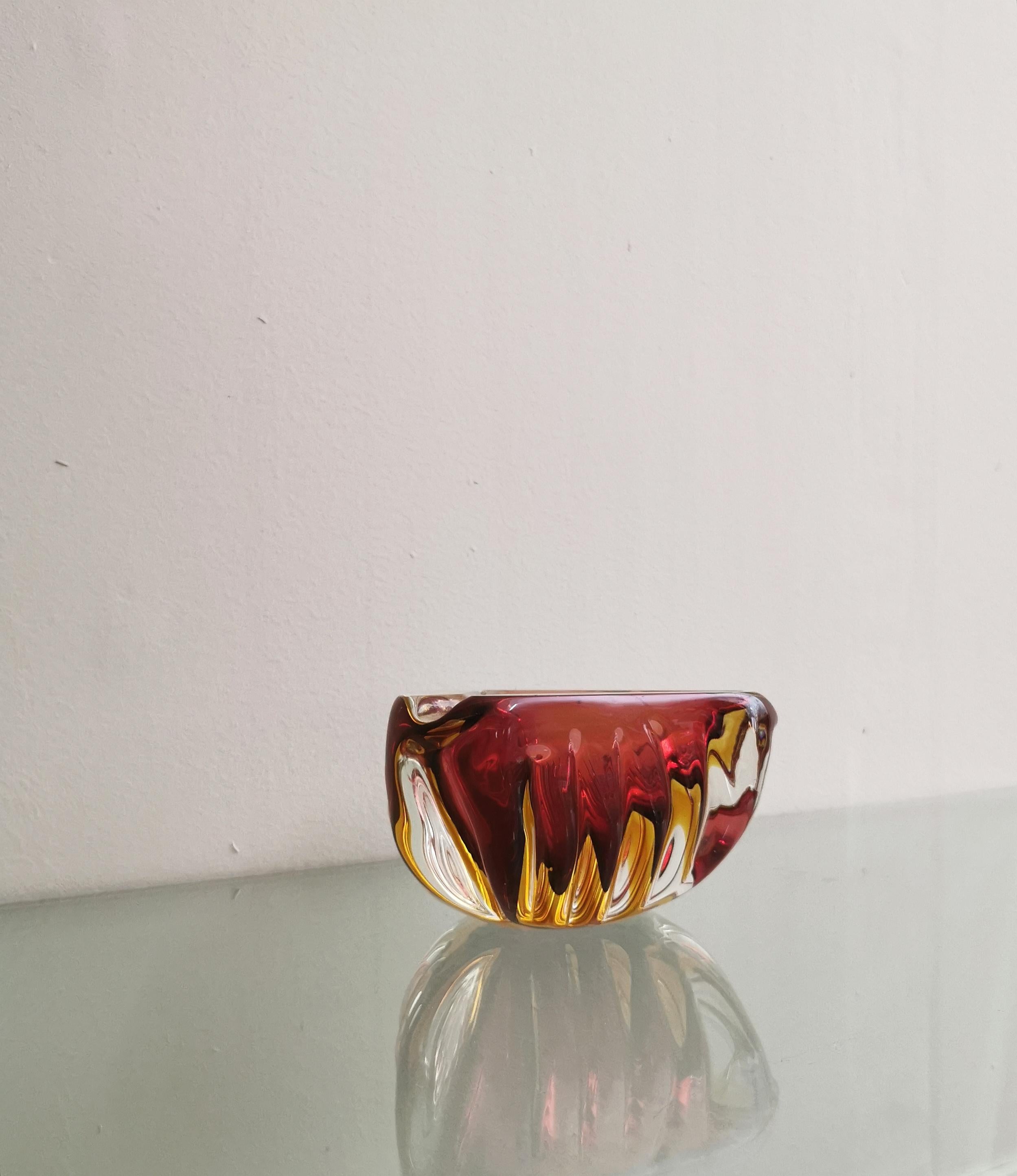 Murano Glass Ashtray Decorative Bowl Flavio Poli Midcentury Italian Design 1970s 3