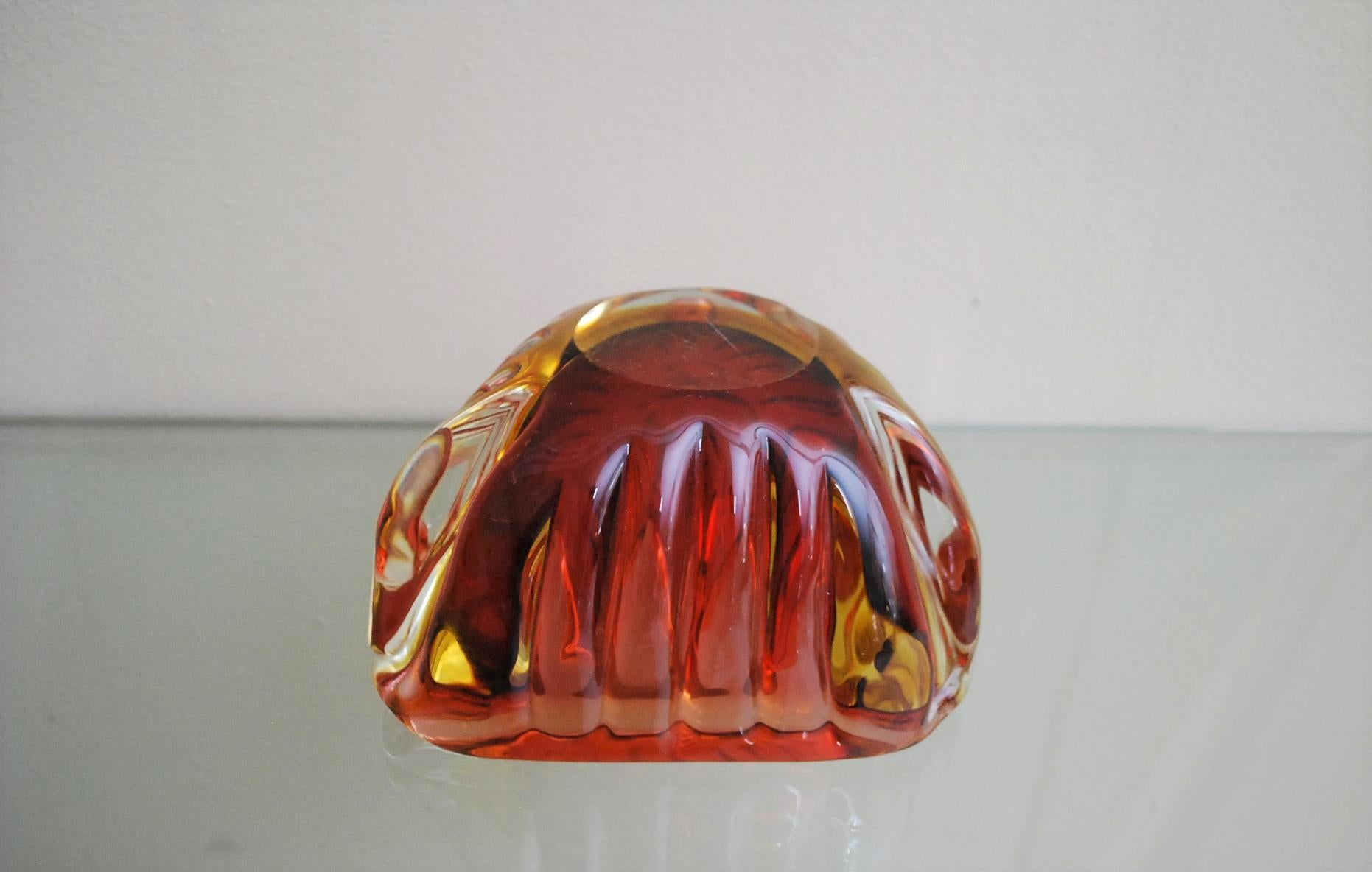 Murano Glass Ashtray Decorative Bowl Flavio Poli Midcentury Italian Design 1970s For Sale 6
