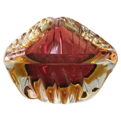 Murano Glass Ashtray Decorative Bowl Flavio Poli Midcentury Italian Design 1970s